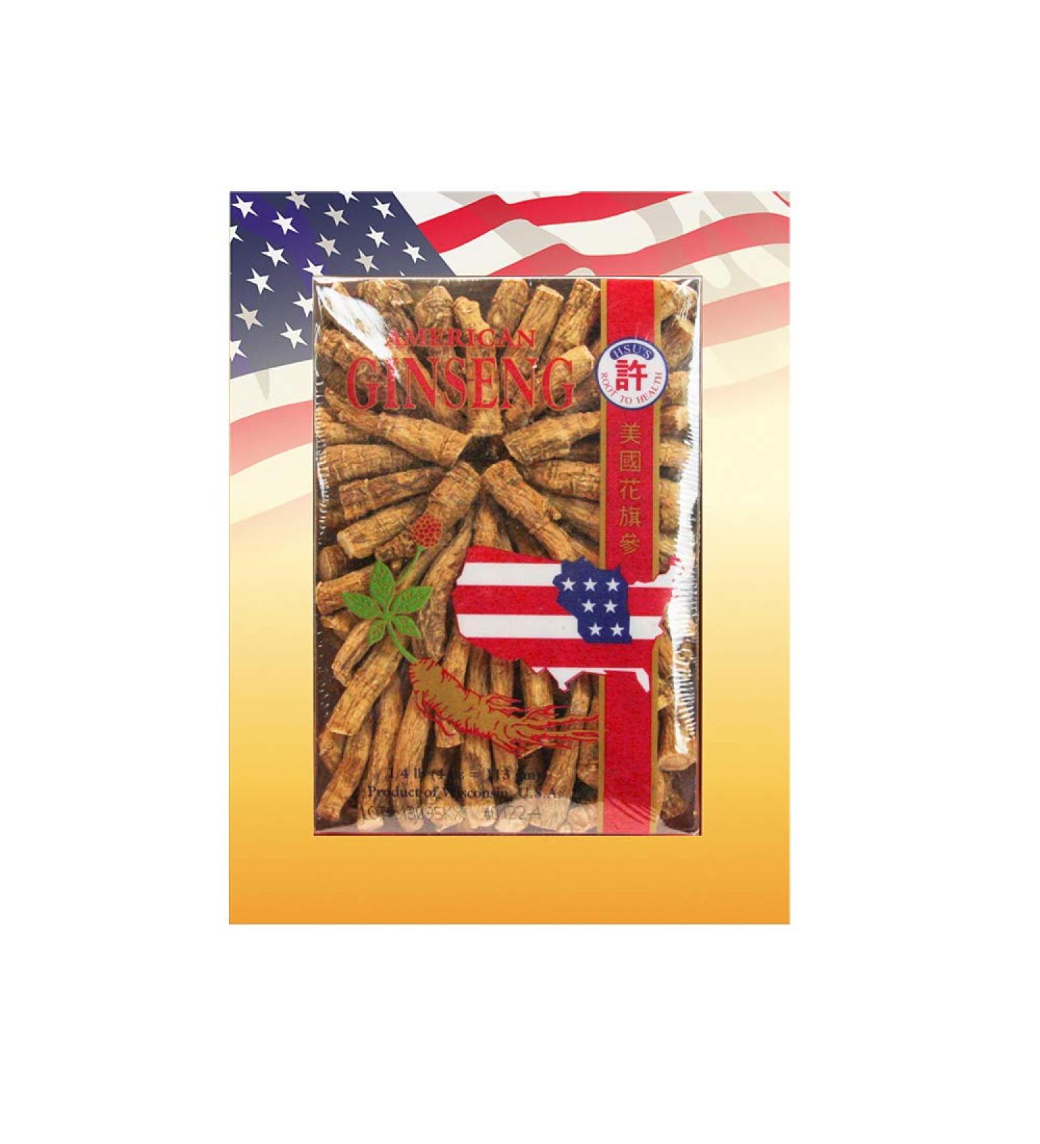 Hsu's SKU 0122-4 American Ginseng Medium Prongs Cultivated Wisconsin Ginseng Prongs Medium 4 oz Box 4 Ounce (Pack of 1) - Buy Online on GoSupps.com