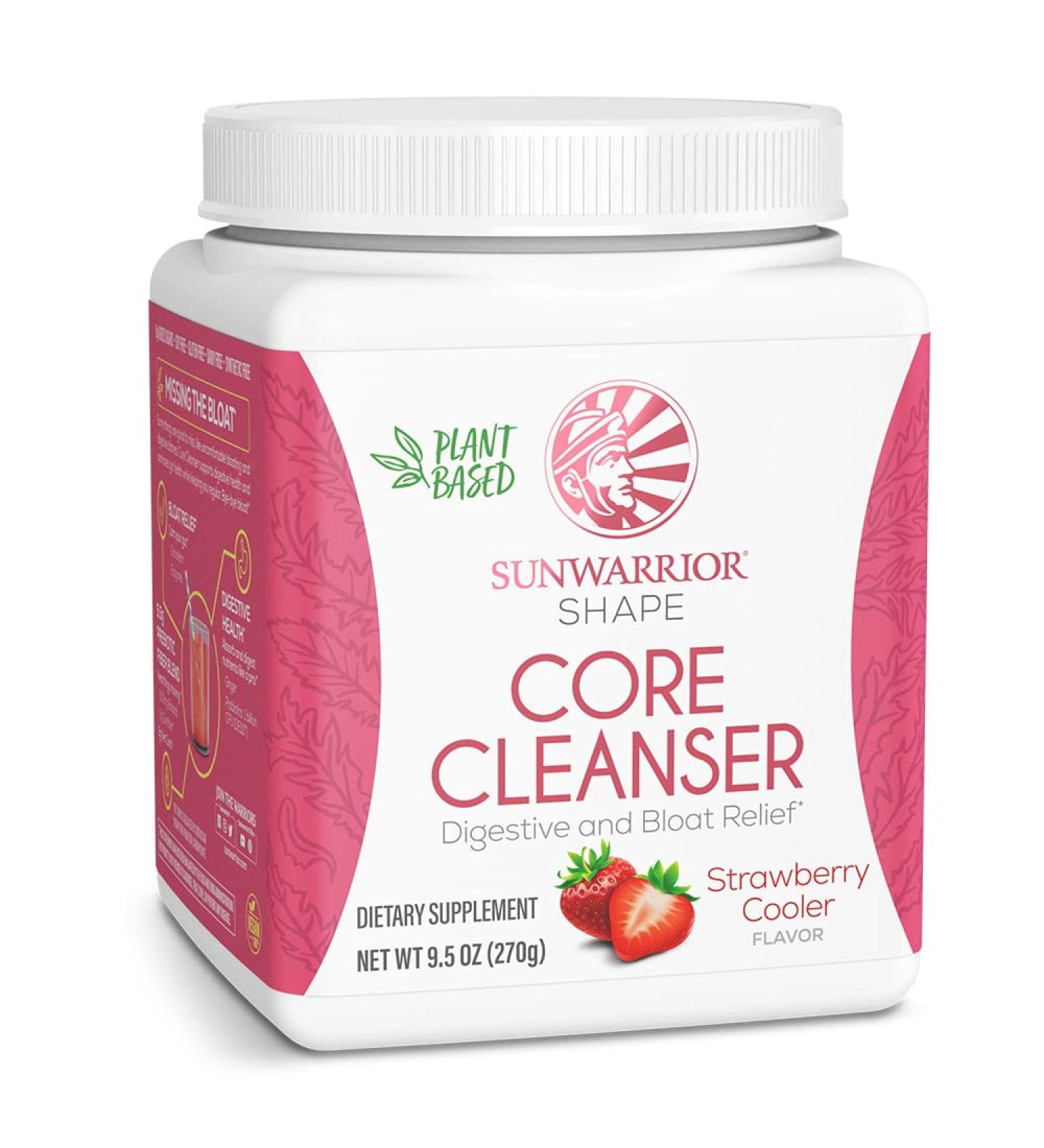 Sunwarrior Strawberry Cooler Plant-Based Prebiotic Fiber Blend Powder - 30 Servings - Buy Online on GoSupps.com