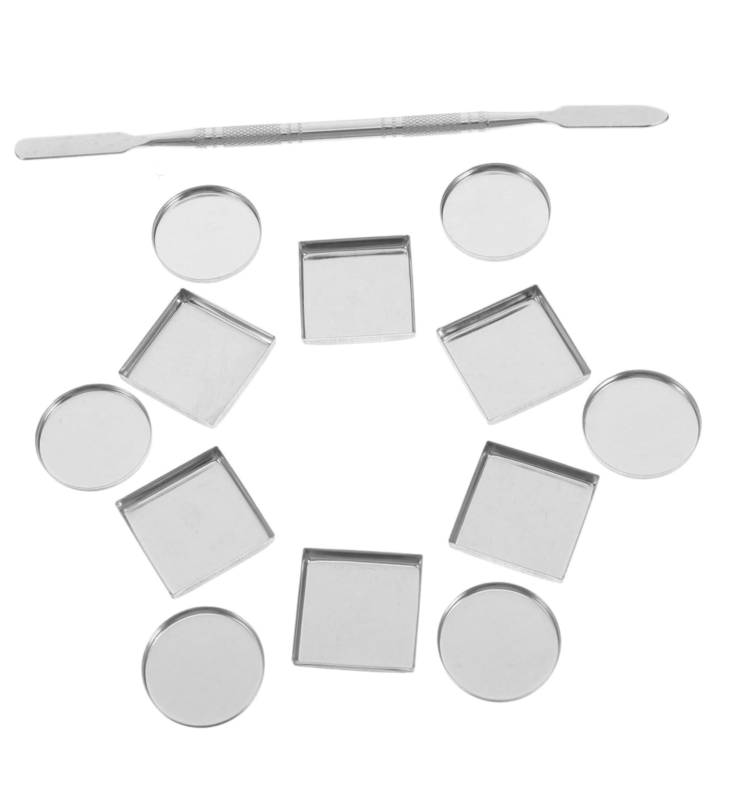  HONMEET 31% Makeup Pans for Eyeshadow Blush Round Lipstick in Square Pan Metal Pans with Mixing Spatula for DIY Cosmetic Palette Organization - Buy Online on GoSupps.com