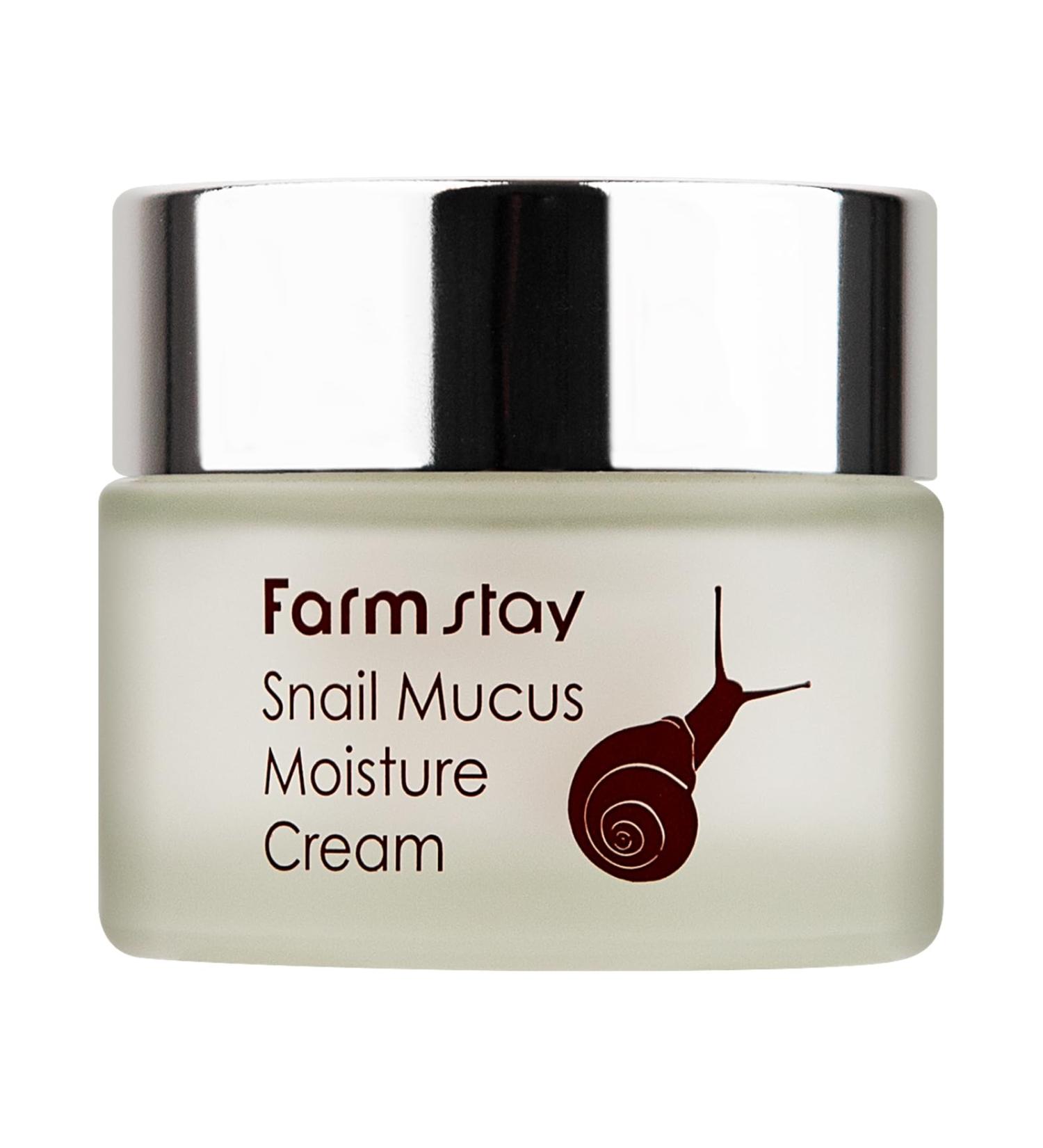 Farmstay Snail Mucus Moisture Cream - Snail Mucin Cream Daily Moisturizer - With Snail Mucus Filtrate and Hyaluronic Acid - Firms and Plumps - 1.7 oz - Buy Online on GoSupps.com