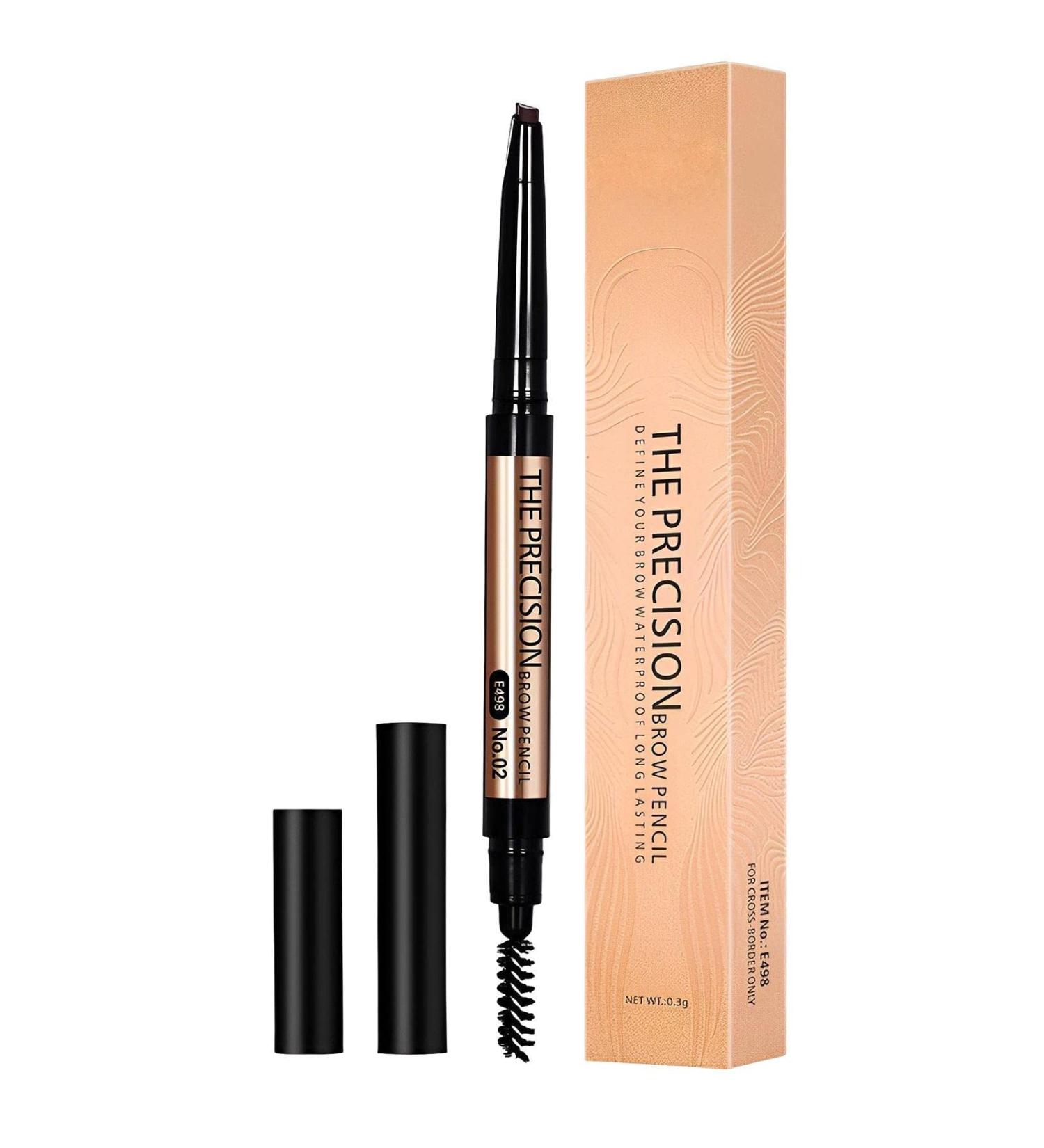 Eyebrow Liner Pencil - Double-Ended Ultra-fine Eyebrow Pencil | PAuto-Rotating Eyebrow Pencil Waterproof Eyebrow Makeup Pencil Liner for Lasting Eyebrow Makeup Light Brown - Buy Online on GoSupps.com