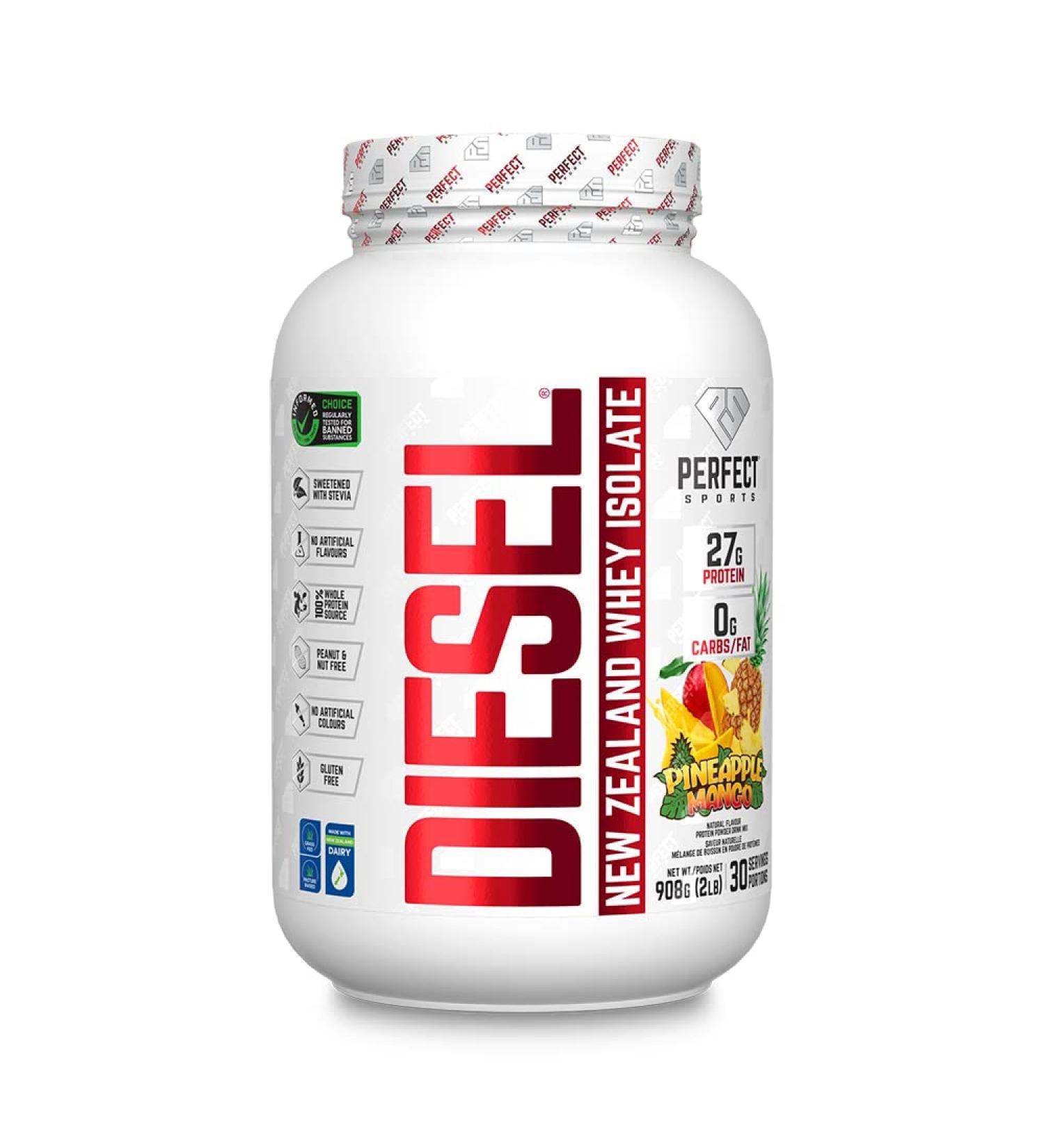 DIESEL 100% New Zealand Whey Isolate Grass-Fed & Pasture Raised (Pineapple Mango. 2lb) Pineapple Mango 908 g (Pack of 1) - Buy Online on GoSupps.com