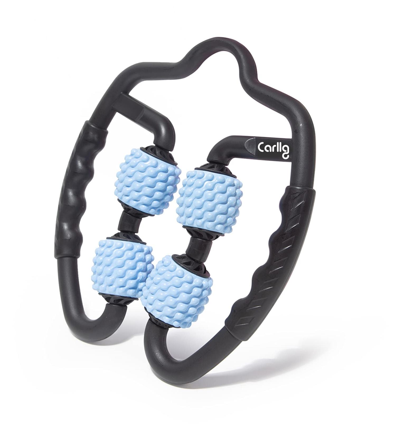 Cellulite Massager Roller for Legs, Calf, Thigh, Neck, Arm - Deep Tissue Foam Roller for Muscle Pain Relief - Blue/Black - Buy Online on GoSupps.com