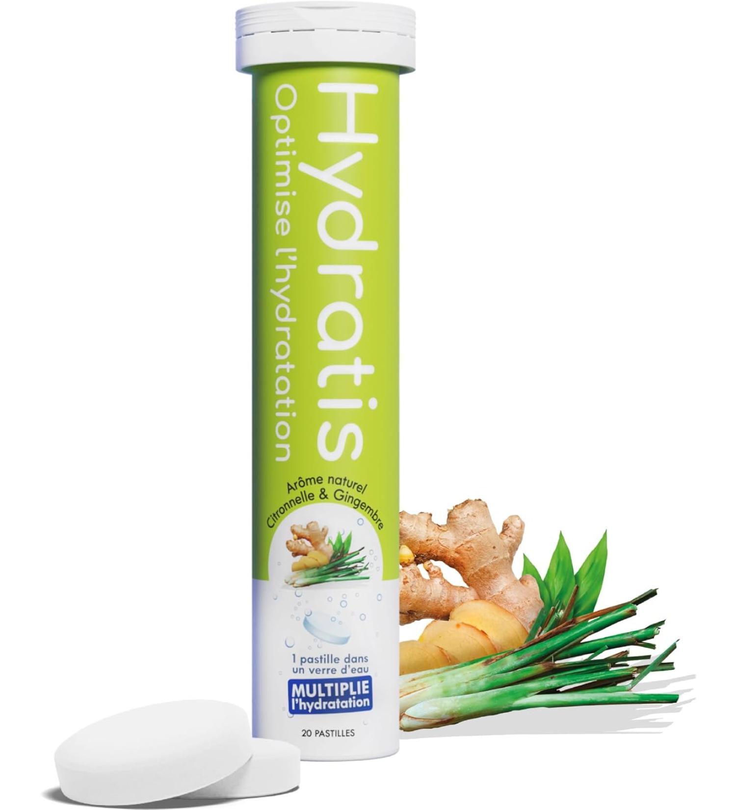 HYDRATIS – Electrolyte Hydration Tablets – Lemongrass Ginger Flavor - 20 Tablets  - Buy Online on GoSupps.com
