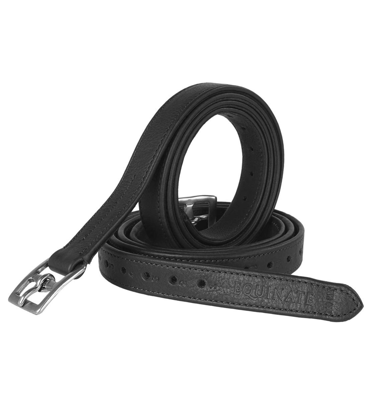 Equinate Stirrup Leathers Competition 160 Black - Premium Quality Durable & Lightweight | Ideal for Equestrian Enthusiasts | International Shipping Available - Buy Online on GoSupps.com