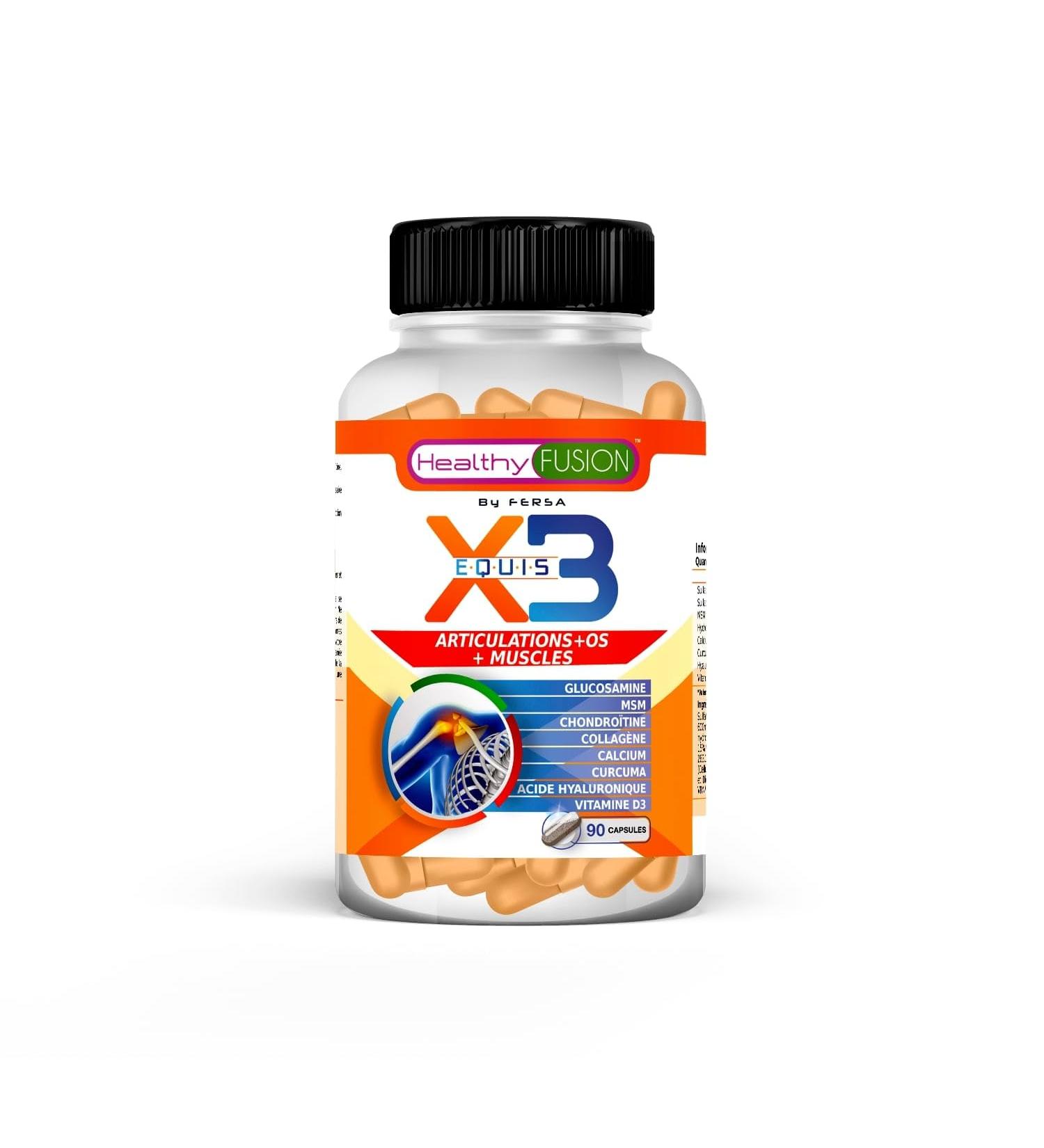 Turmeric with Glucosamine Chondroitin and Collagen | Powerful Anti-Inflammatory & Natural Pain Reliever | Eliminates Muscle Joint & Bone Pain | 90 Capsules - Buy Online on GoSupps.com