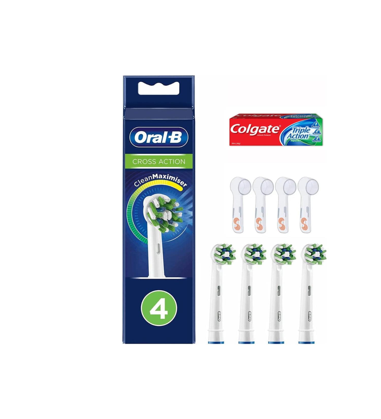 Oral-B Replacement Heads Pro Cross Action Black 4 Heads