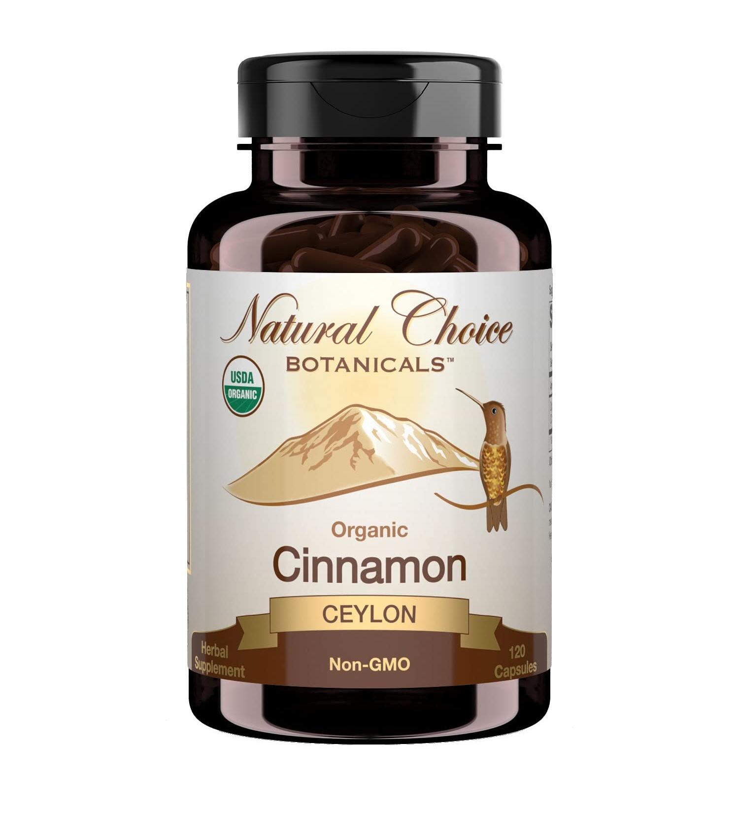 USDA Organic Ceylon Cinnamon Capsules - 1000mg, 120ct - Non-GMO Verified, 2 Month Supply - Buy Online on GoSupps.com