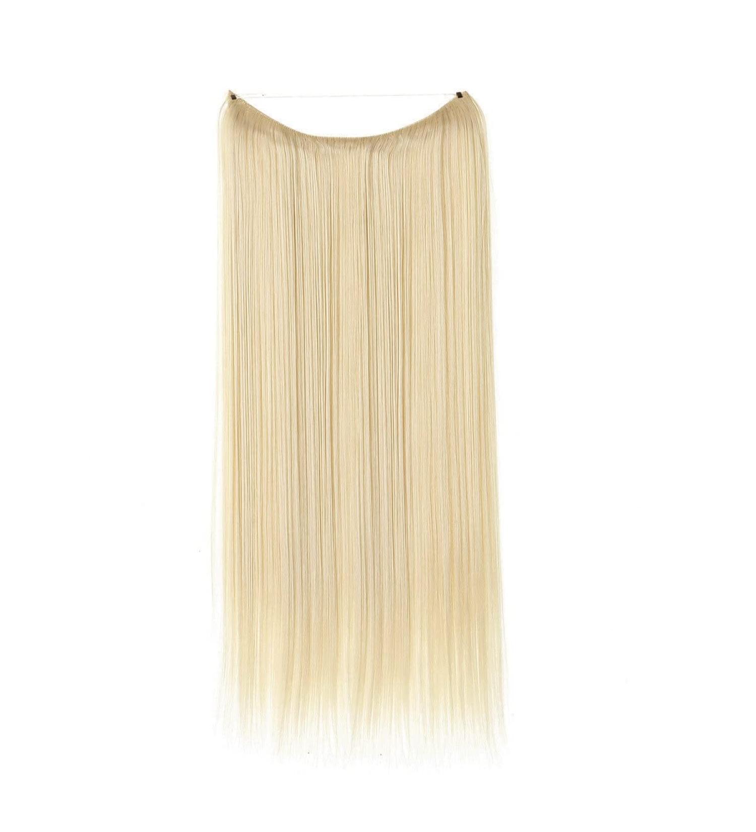 Natural wig piece one piece long straight hair high temperature silk fish line hair extension piece chenghuax (Color : 22/613# Size : 22) 22 22/613# - Buy Online on GoSupps.com
