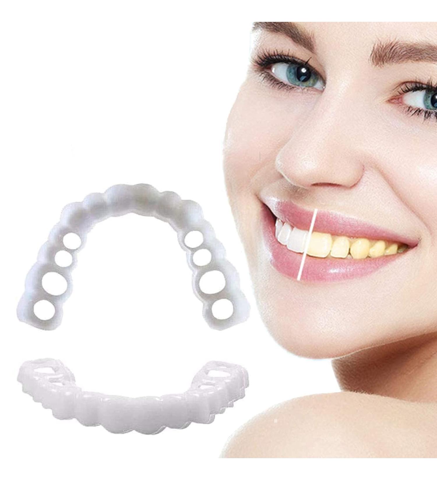 Rompa Veneers - 2 Pairs of Plug-In Fake Teeth for Men & Women | Cover Bad Teeth & Enhance Smiles - Buy Online on GoSupps.com