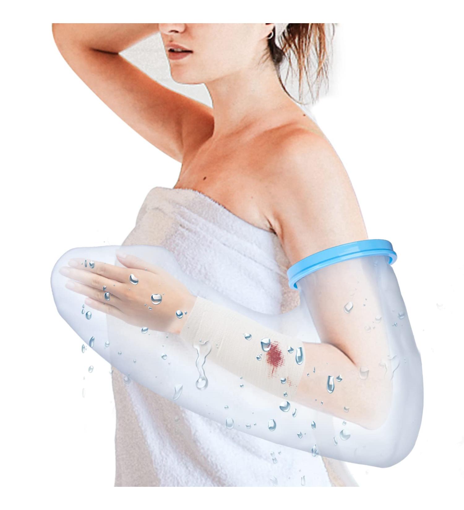 SUPERNIGHT Waterproof Full Arm Cast Cover Protector - Reusable Adult Sleeve Bag for Broken Hand, Elbow, Wrists - Keep Wound Dry - Buy Online on GoSupps.com