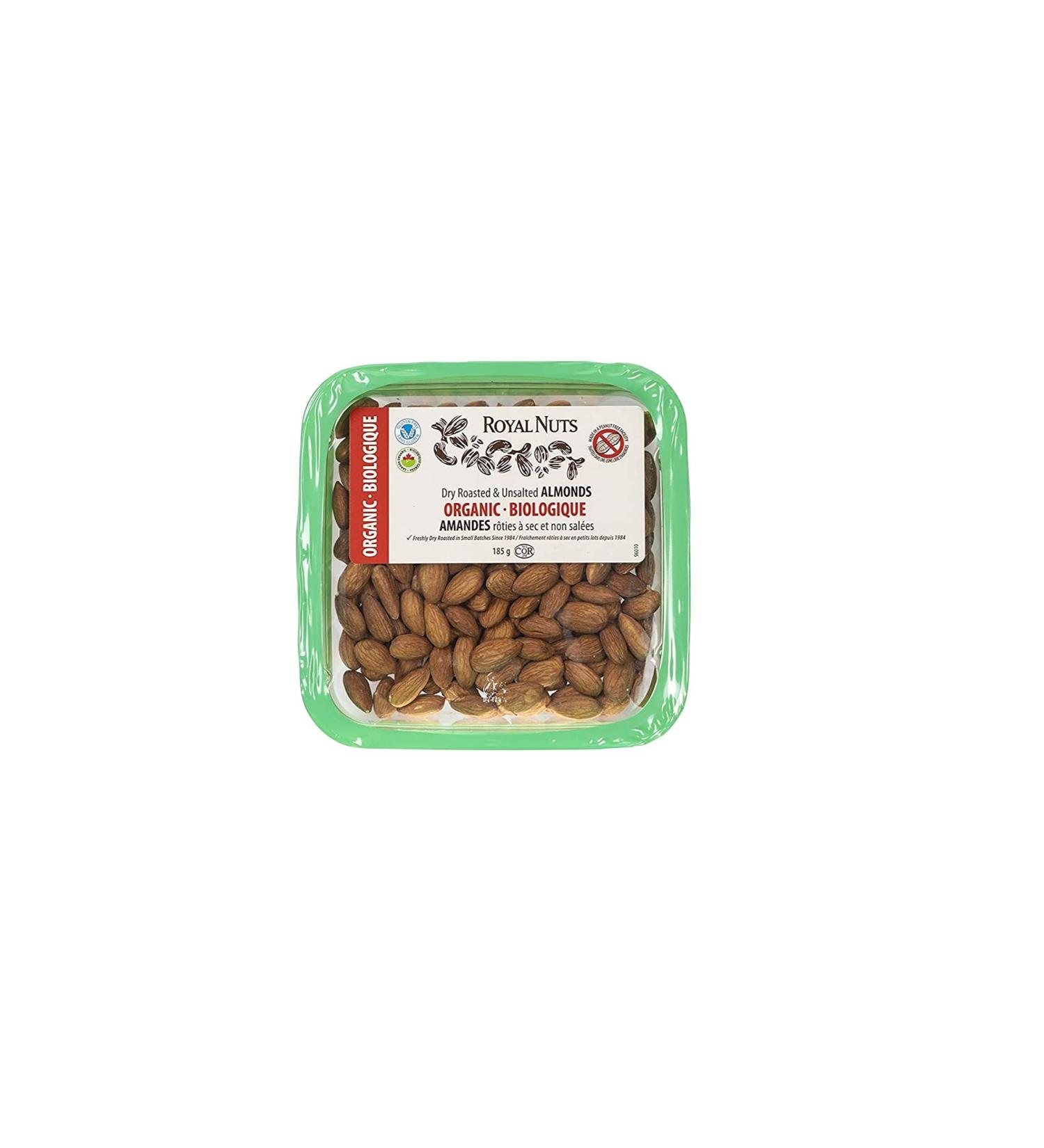 ROYAL NUTS Organic Almonds no Salt 185 Grams - Buy Online on GoSupps.com