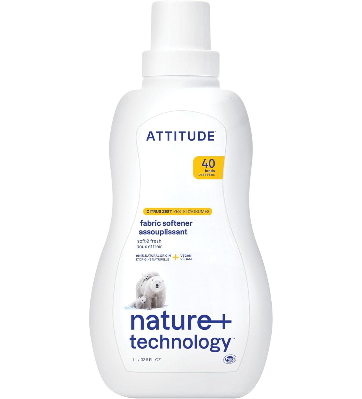 ATTITUDE Hypoallergenic Fabric Softener Citrus Zest - 33.8 Fl Oz - Buy Online on GoSupps.com