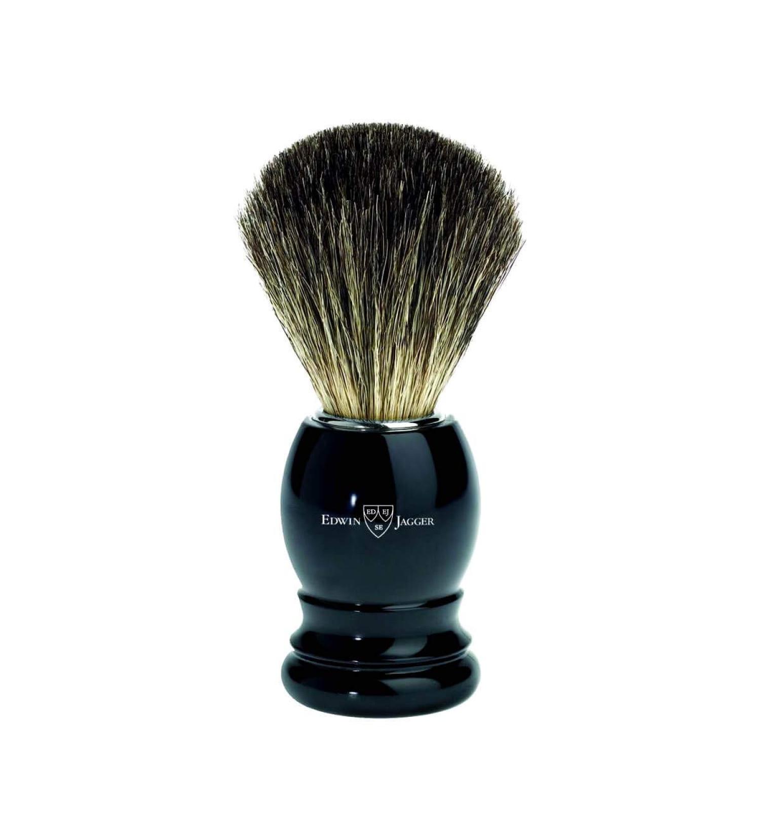 Shaving brush badger hair Pure Badger Edwin Jagger black