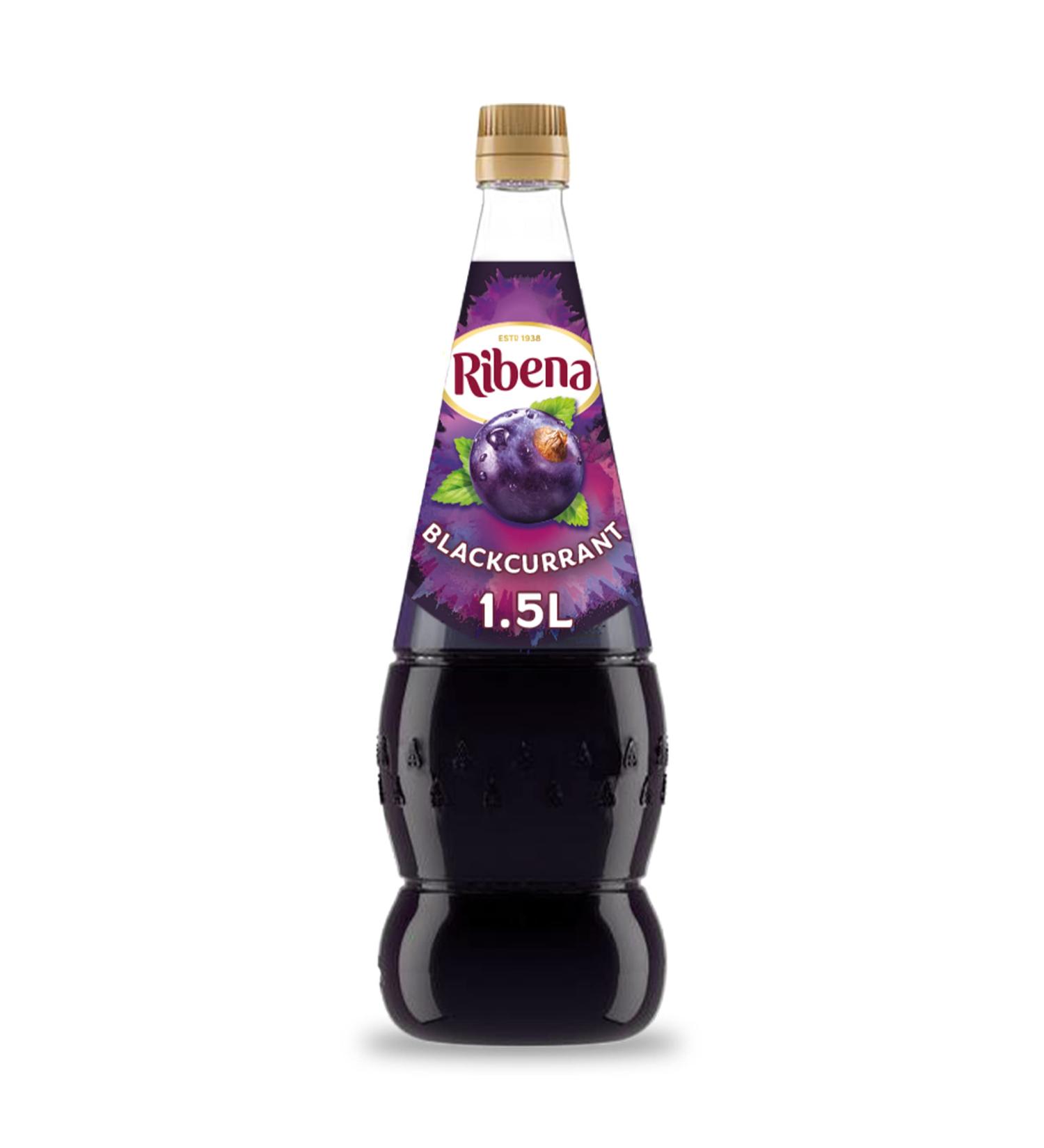 Ribena Blackcurrant Squash 1.5L | Rich in Vitamin C | Real British Blackcurrants | No Artificial Colors or Flavors | 100% Recycled Plastic Bottle | 1.5L Pack of 1 - Buy Online on GoSupps.com