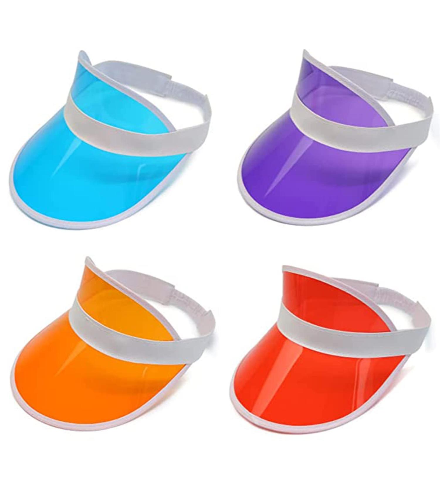 Aluyf 80s Sun Cap - Unisex Neon Beach Sun Hat & Visor for Golf Tennis and Poker Parties - Buy Online on GoSupps.com