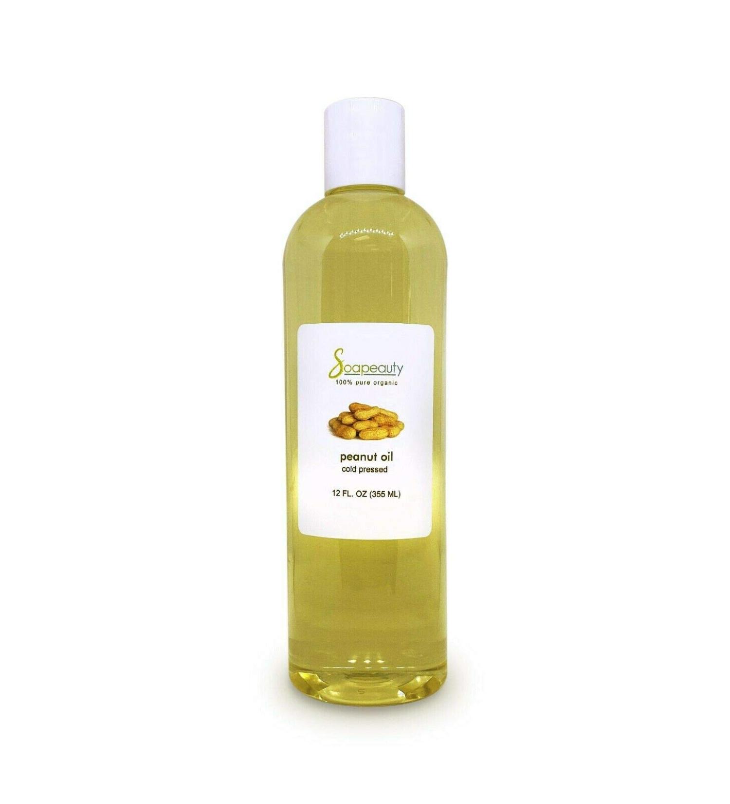 PEANUT OIL REFINED 100% Pure Carrier Cold Pressed 12 OZ