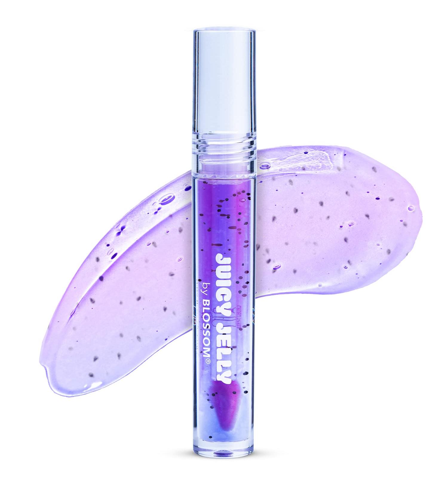 Blossom Lip Gloss Juicy Jelly Moisturizing Fruit Flavored Nourishing High Shine Lip Oil with Doe Foot Wand Applicator 0.09oz Grape - Buy Online on GoSupps.com