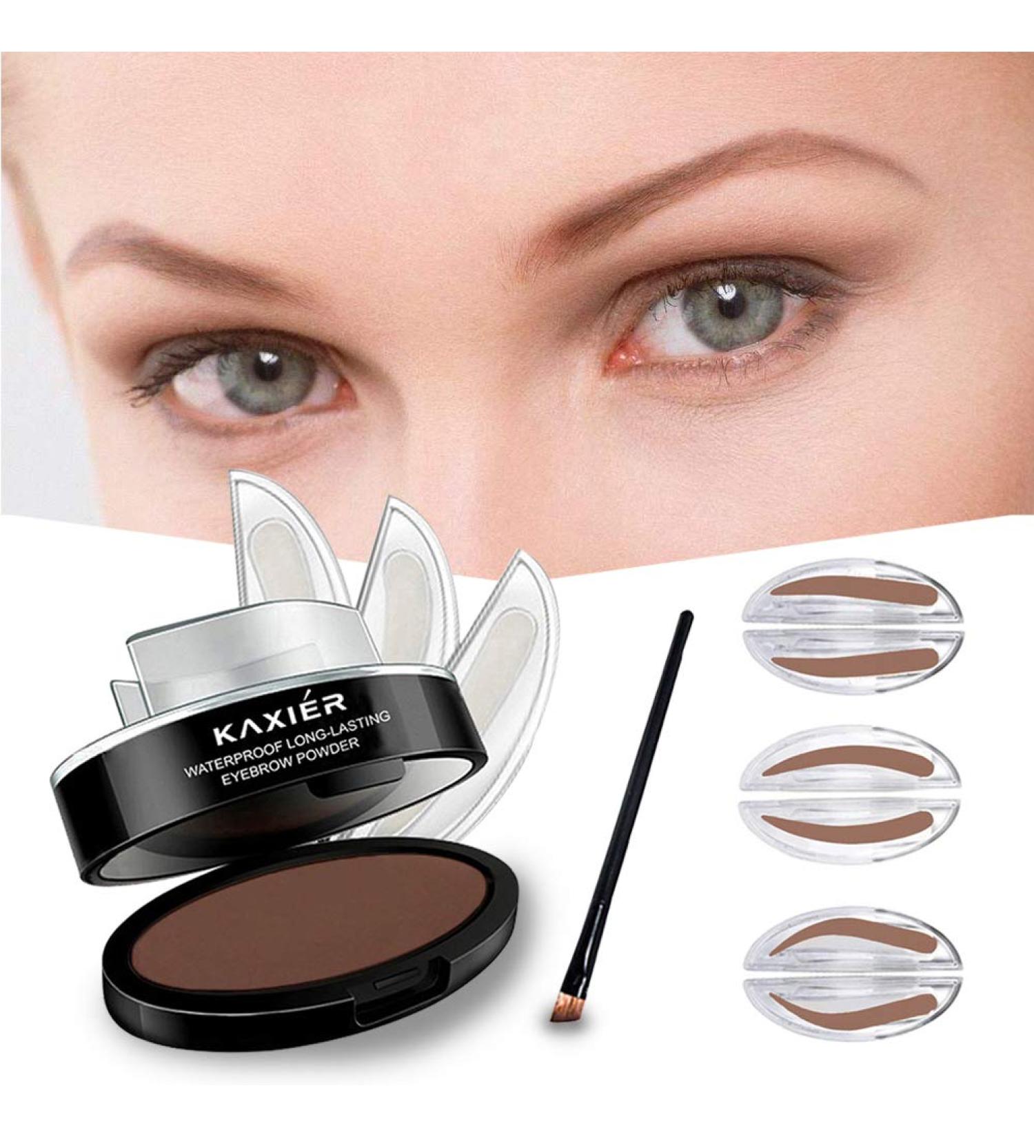 GL-Turelifes 3 Pairs Seals Eyebrow Stamp & Brow Brush Set - Light Brown | Instant Natural Brow Makeup Tool - Buy Online on GoSupps.com