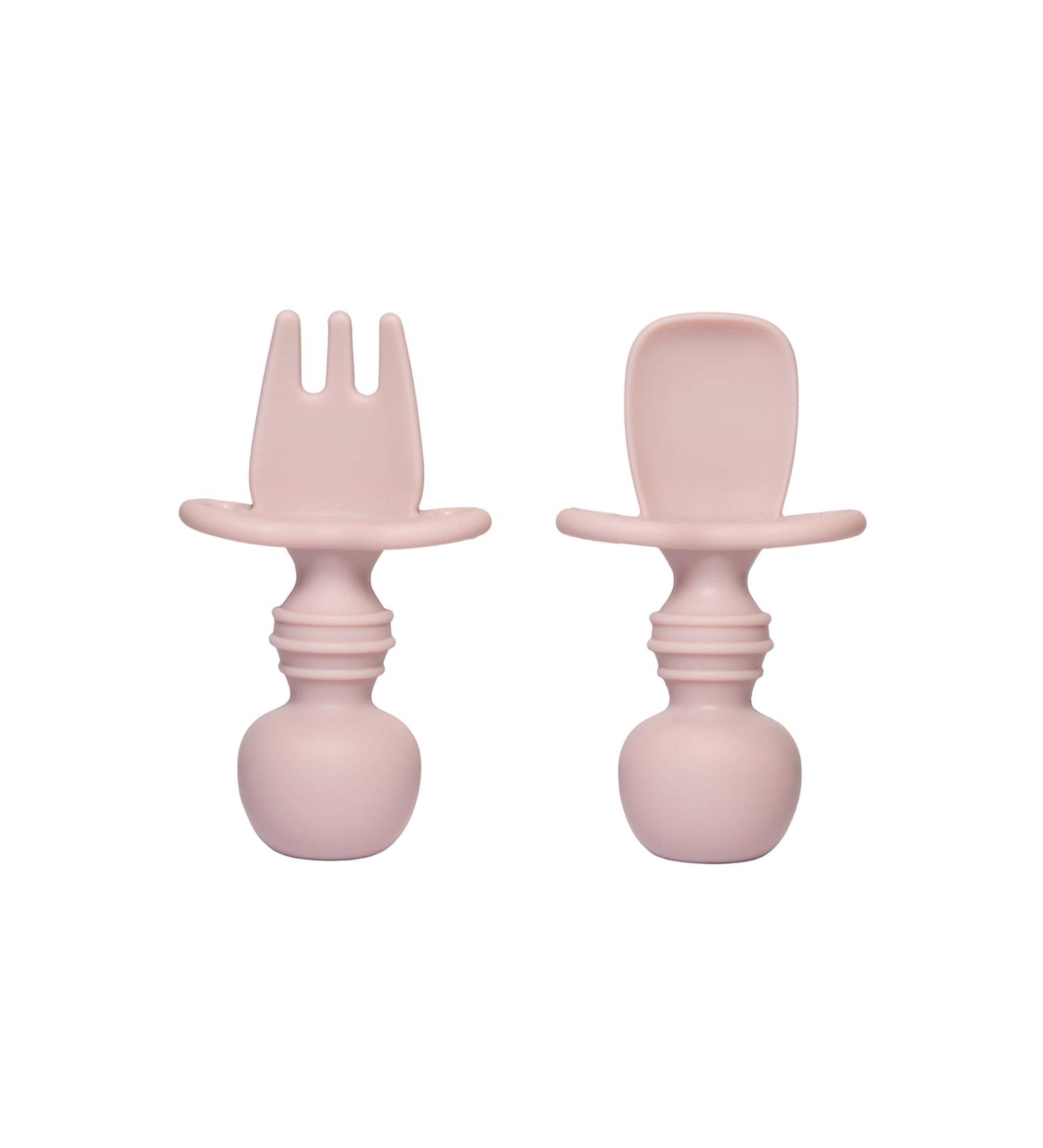 Sodatch Baby Cutlery Blush - 100% Food Grade Silicone Utensils | BPA Free & Easy Grip - Buy Online on GoSupps.com