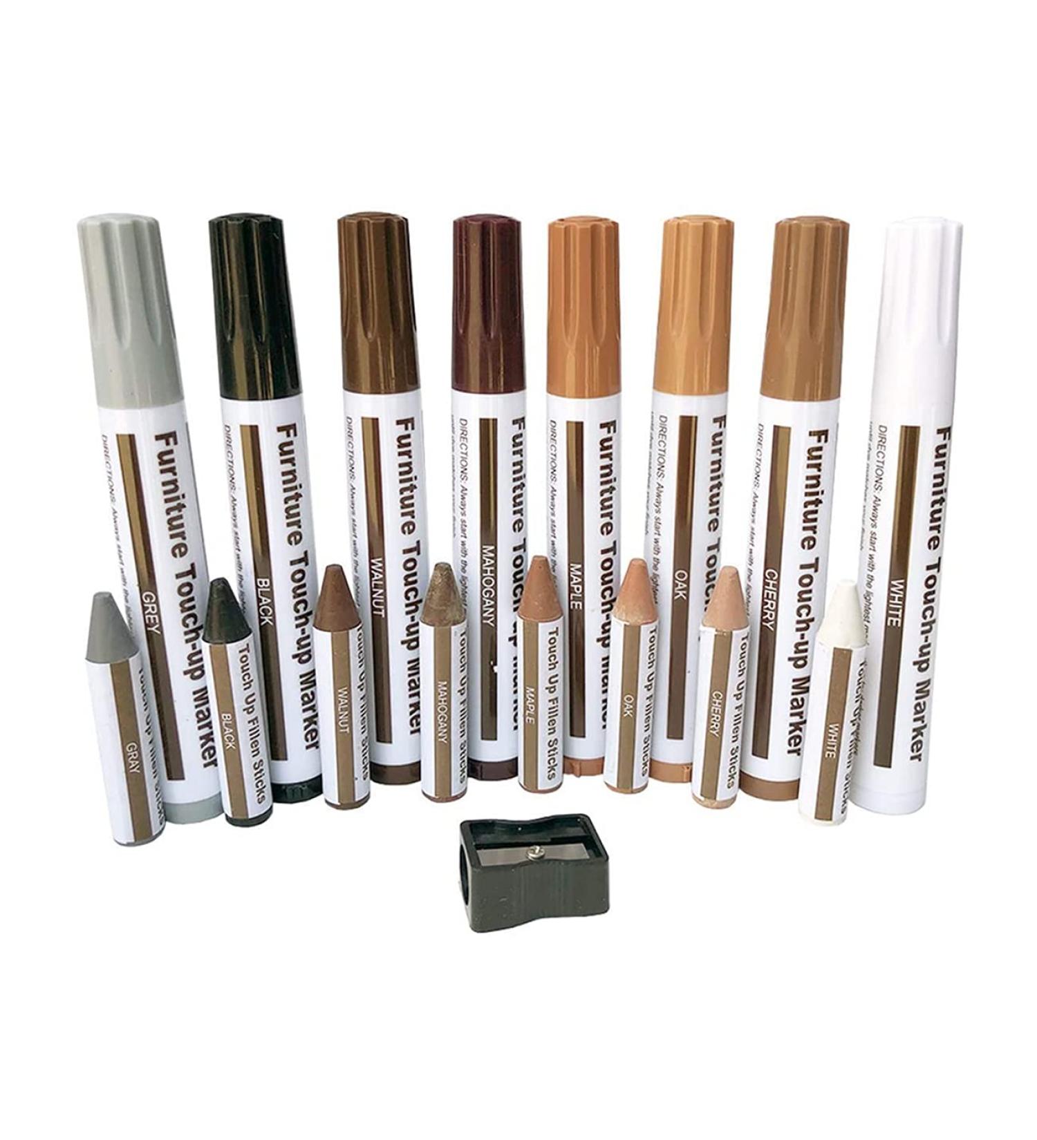 Premium Furniture Repair Kit - 17 Wood Markers & Wax Sticks for Scratches on Wood Floors - International Shipping Available - Buy Online on GoSupps.com