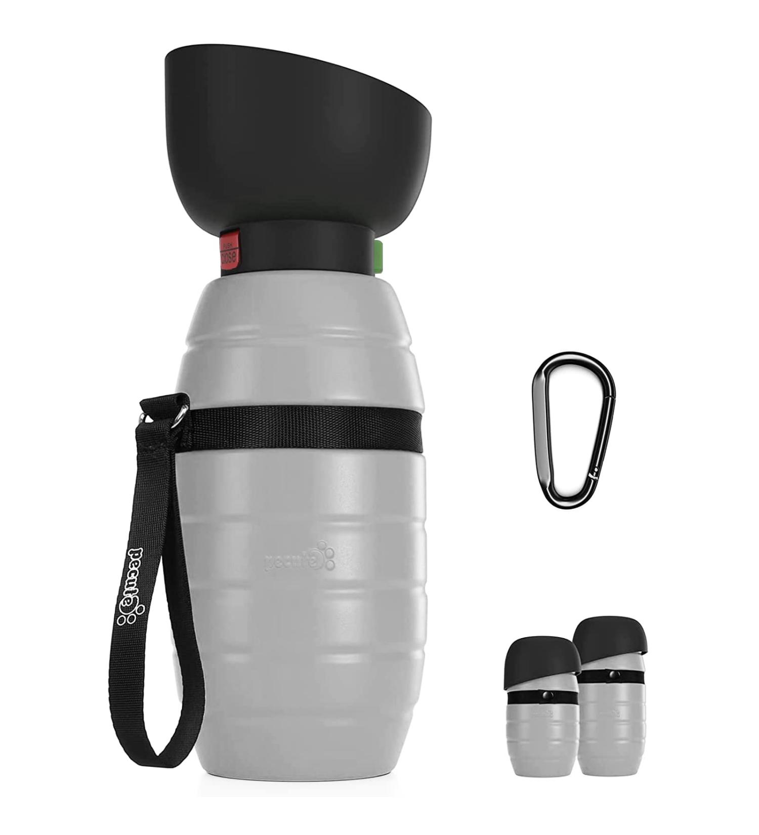 Pecute Portable Dog Drinking Bottle - 650ml Silicone Water Bottle with Foldable Bowl | Travel-Ready Pet Hydration Solution - Buy Online on GoSupps.com
