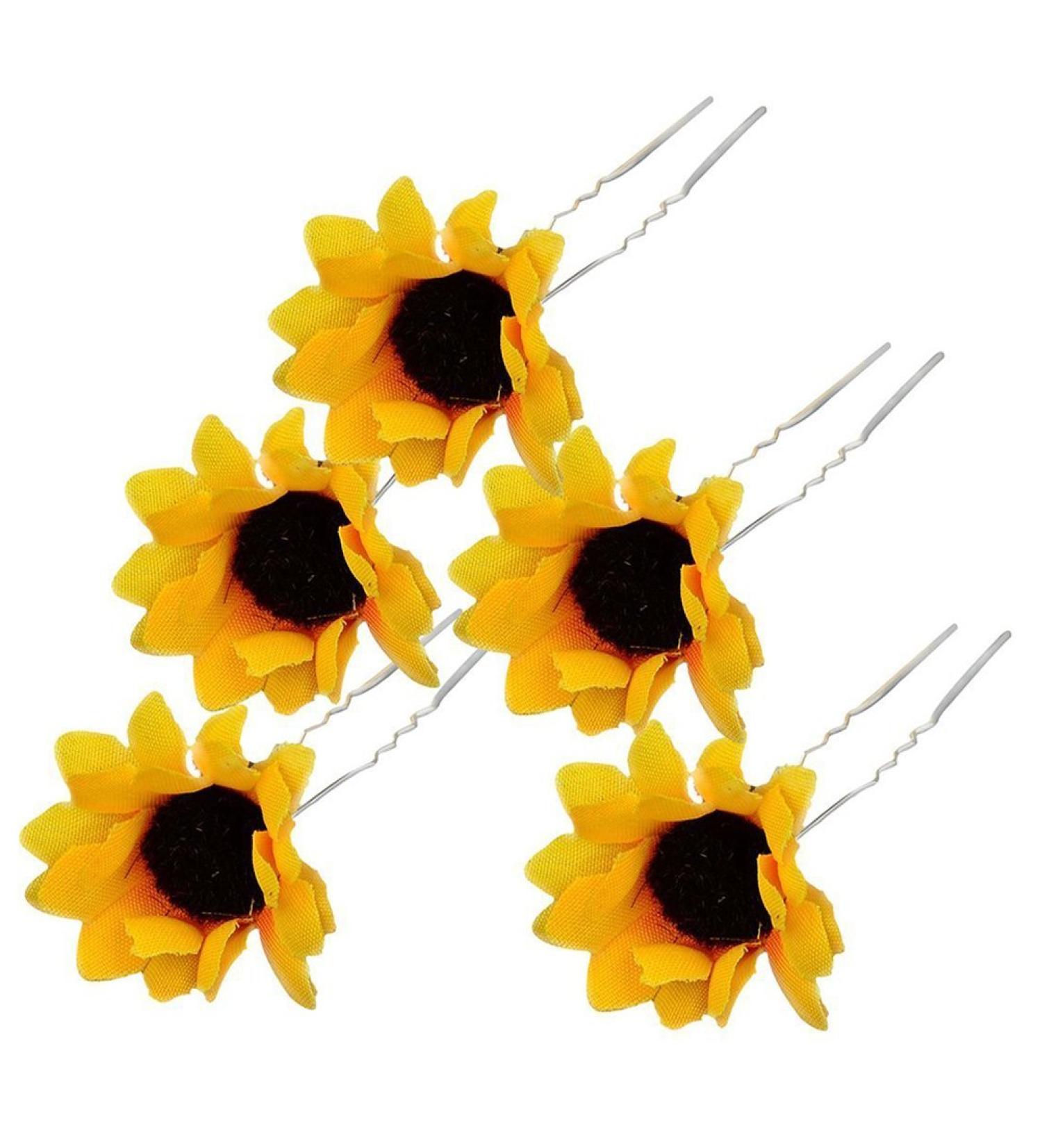 Frcolor hairpin beautiful sunflower hair accessories 10PCS