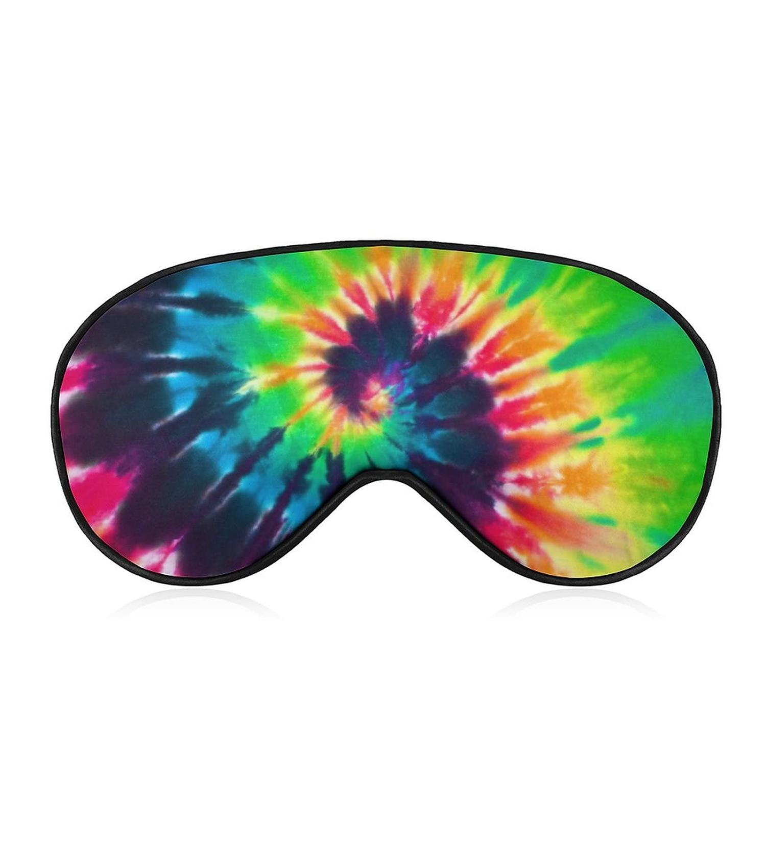 Colorful Tie Dye Sleep Mask for Women - Adjustable Eye Shades with Elastic Strap for Comfort - Buy Online on GoSupps.com