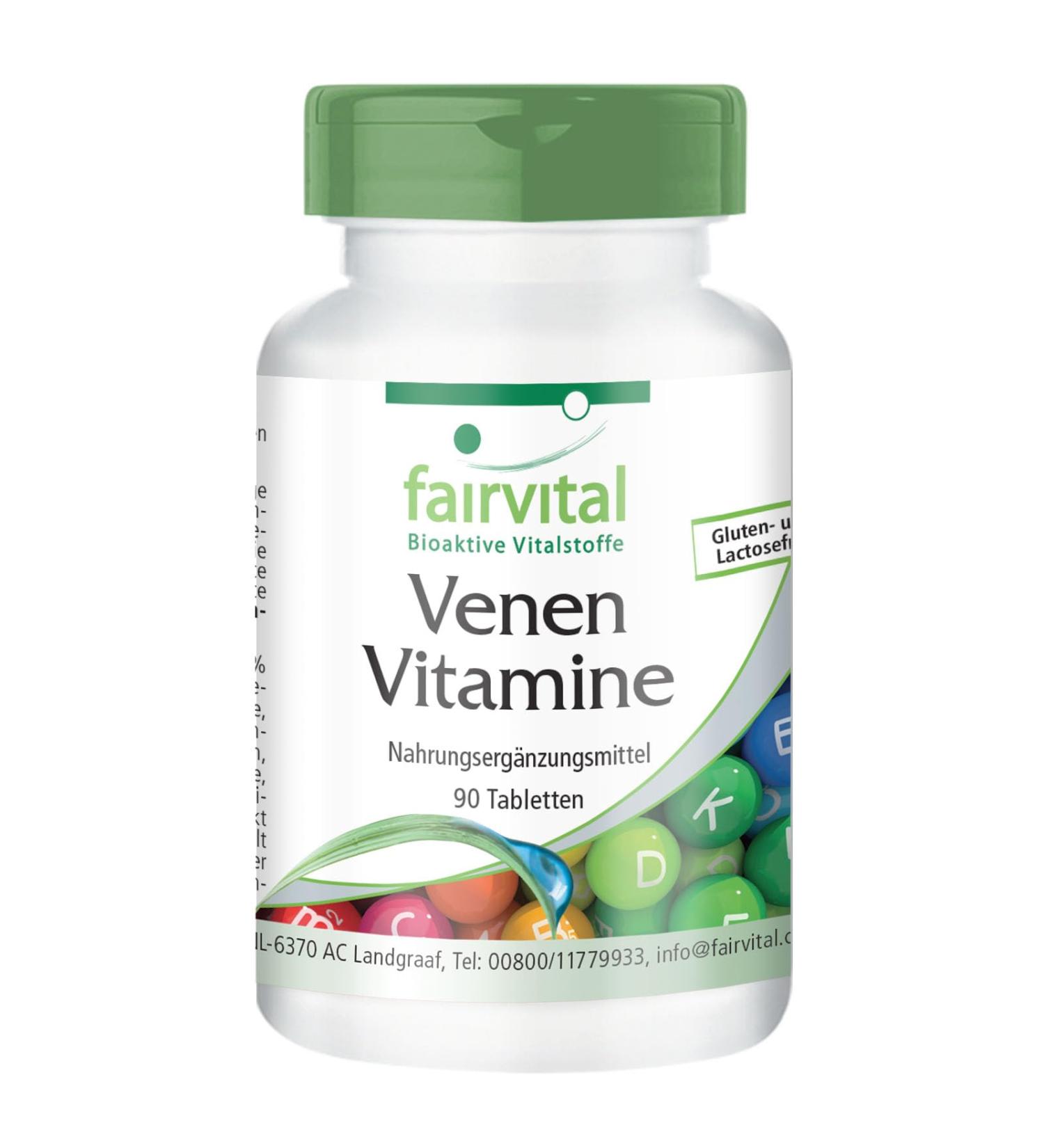 Fairvital High Dose Vein Vitamins - Vegan - 90 Tablets with Grape Seed Extract & Horse Chestnut - Boost Circulation & Support Vein Health - Buy Online on GoSupps.com