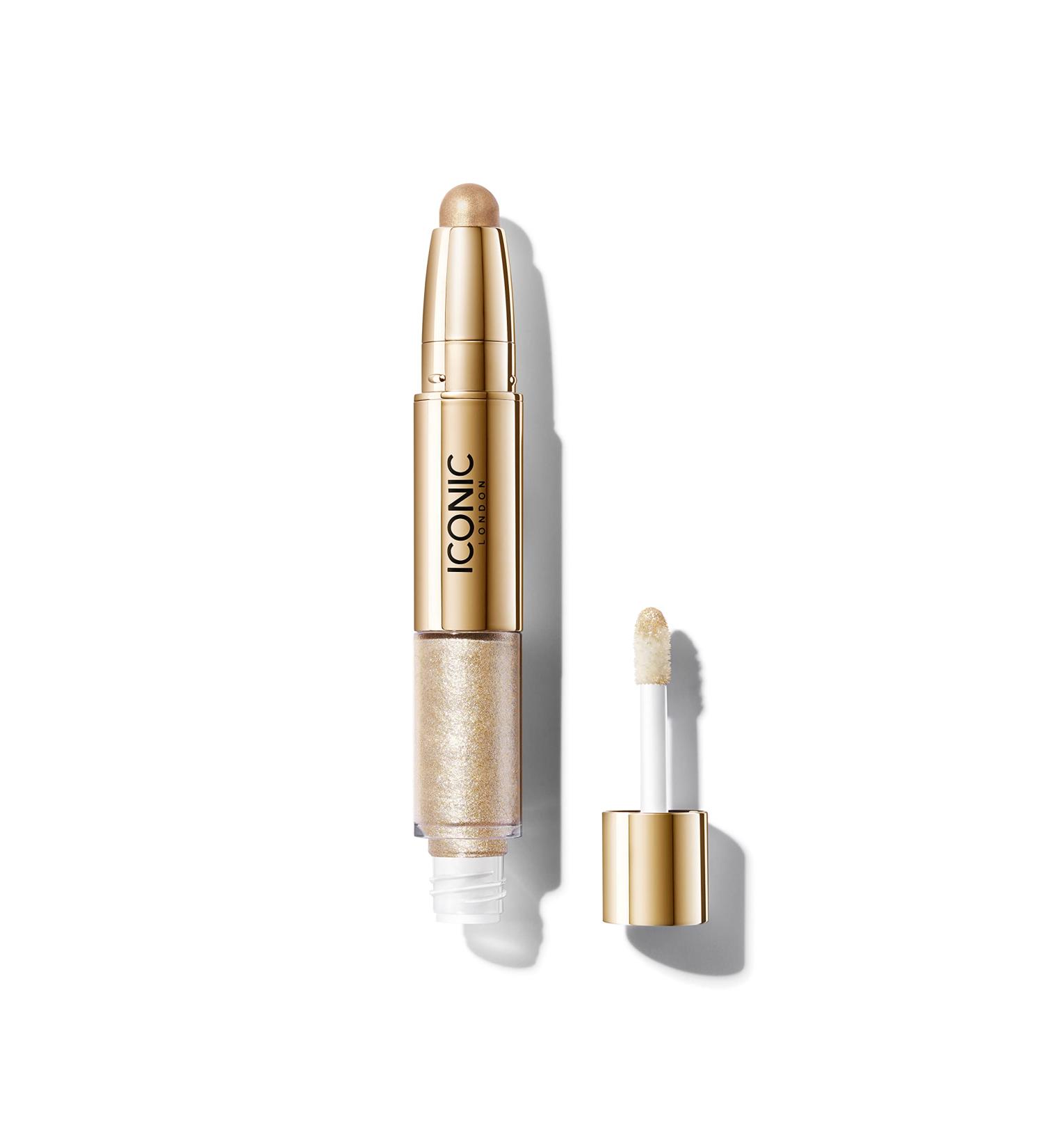 ICONIC Glaze Crayon Dual-Ended Glitter Eyeshadows - Champagne | Sparkling Wet-Look Glazed Effect - Buy Online on GoSupps.com