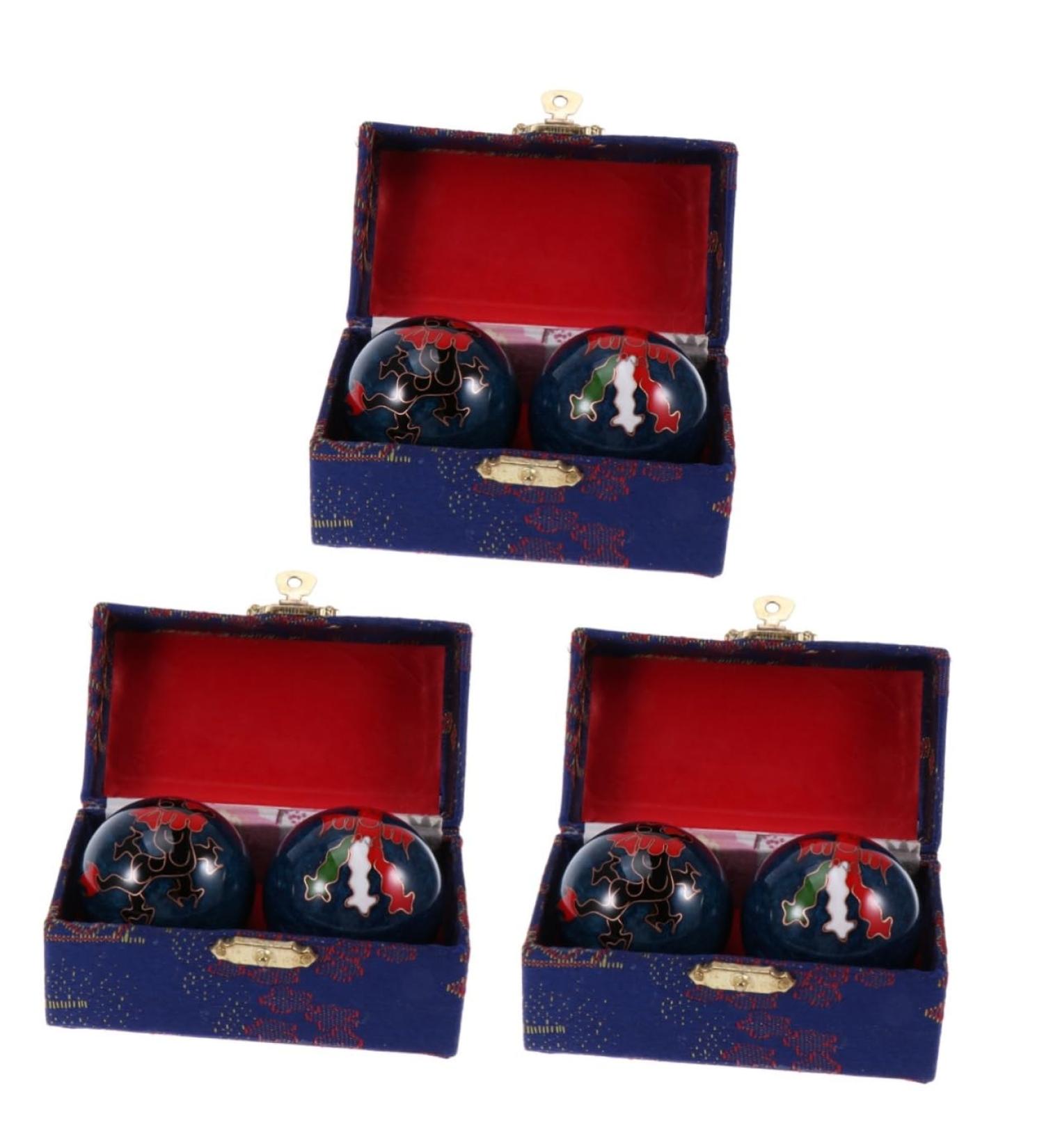 Frcolor 3-St Massage Balls - Chinese Health & Fitness Tool for Stress Relief - Baoding Handballs - Buy Online on GoSupps.com