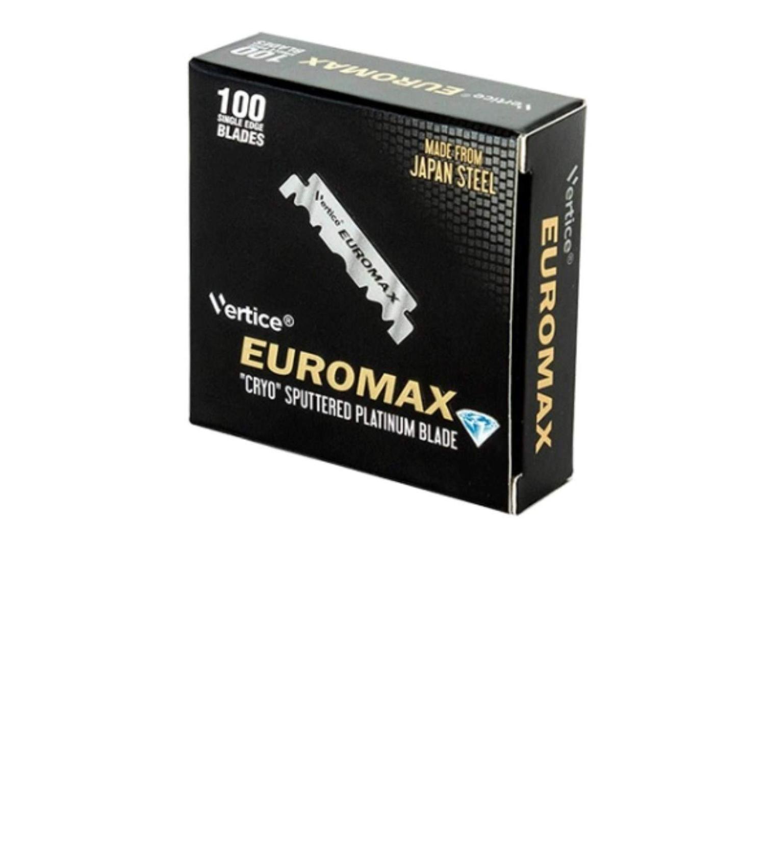 EUROMAX Barber Razor Cutting Premium Single Edge Blade 100 Count - Buy Online on GoSupps.com