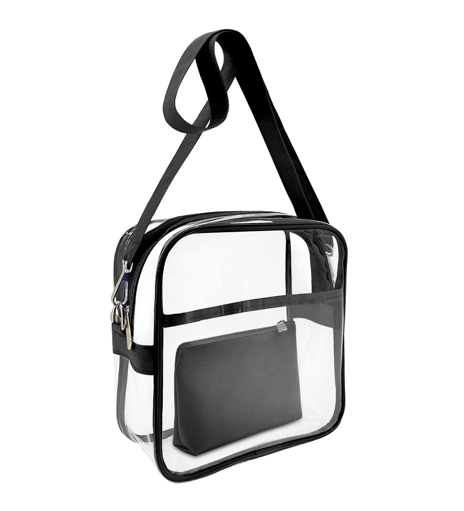 Mum's Memory Clear Stadium Approved Crossbody Bag | Adjustable Strap in Black with Small Coin Purse - Buy Online on GoSupps.com