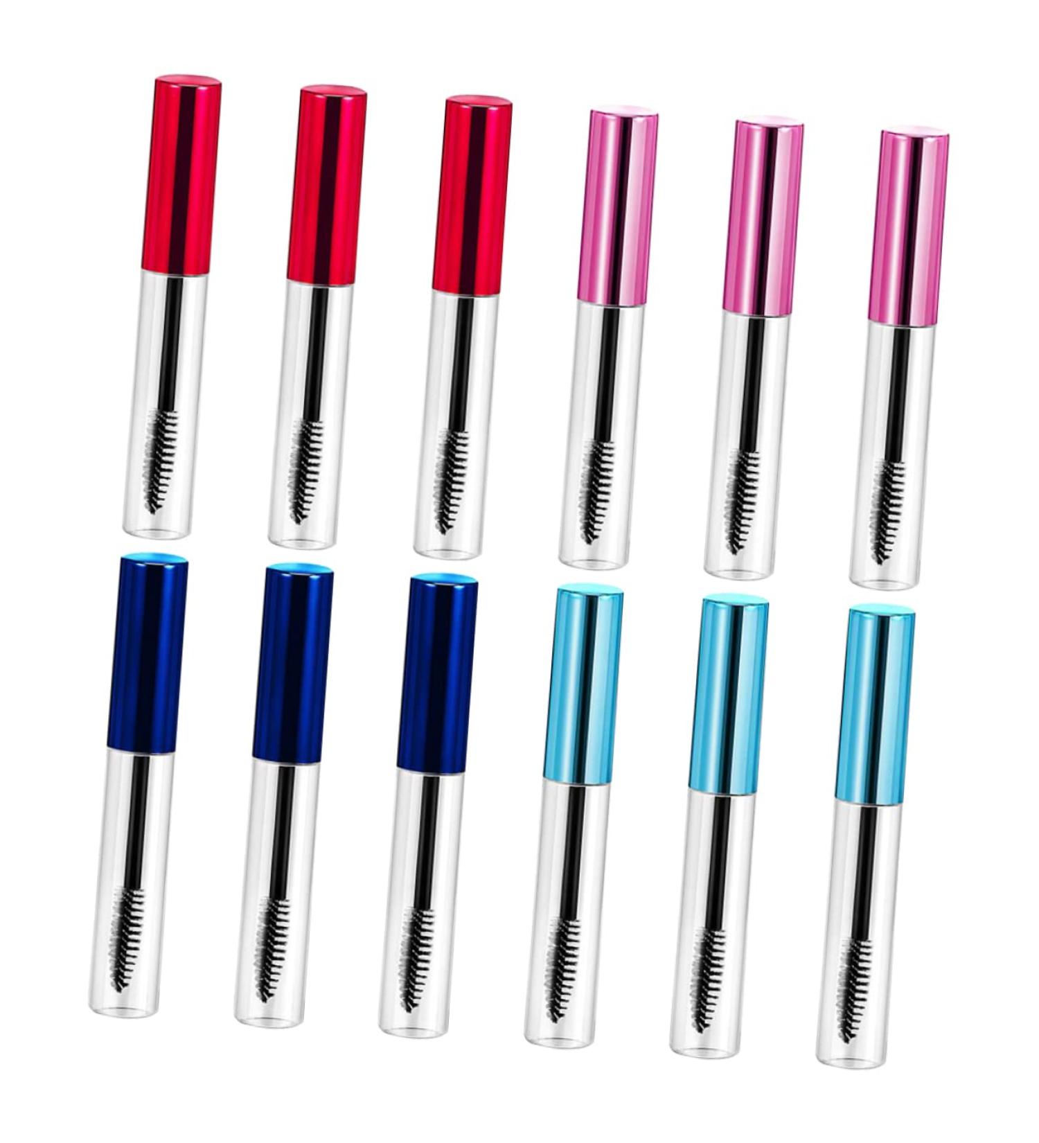 WOONEKY 10pcs Mascara Bottle Eyelash Tubes Eyelash Wands Cosmetic Makeup Brush Mascara Clear Plastic - Buy Online on GoSupps.com