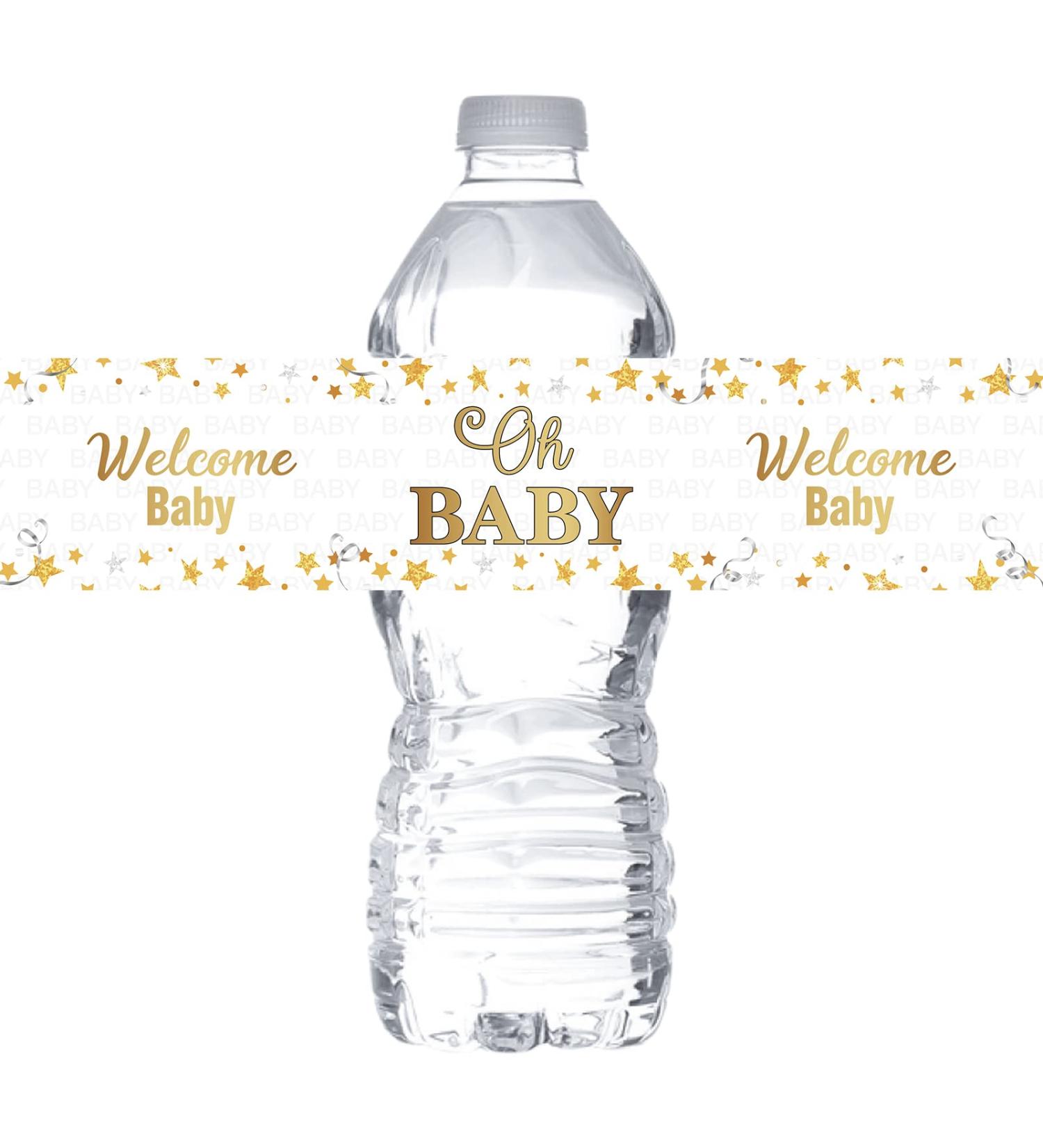 MonMon & Craft Oh Baby Water Bottle Stickers - Gender Reveal, Baby Shower, 1st Birthday Party Supplies (Set of 32) - Buy Online on GoSupps.com