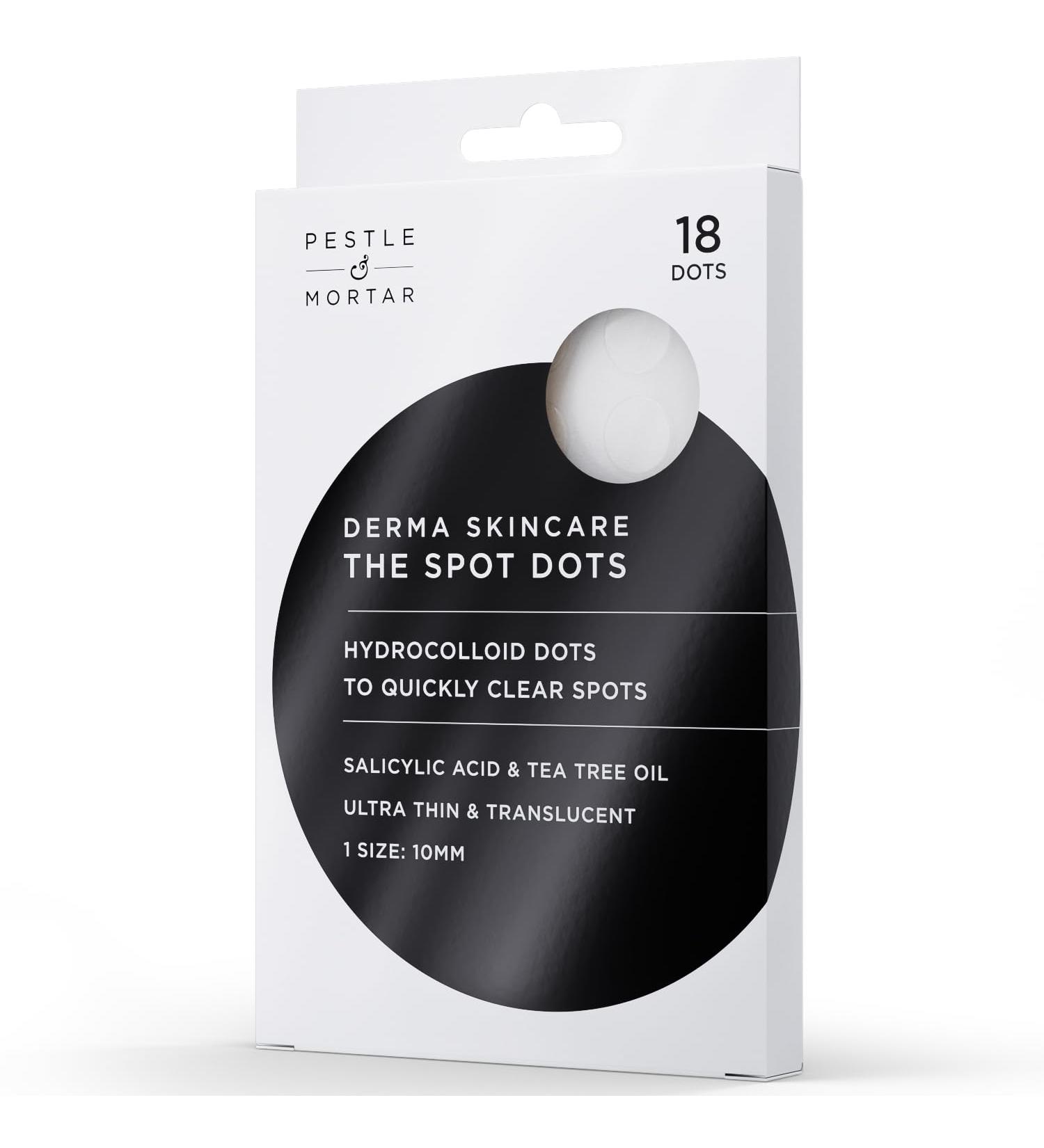 Pestle & Mortar THE SPOT DOTS - Hydrocolloid dots to quickly clear spots. Ultra-thin dots designed for discreet overnight wear effectively targeting acne breakouts while you sleep. - Buy Online on GoSupps.com