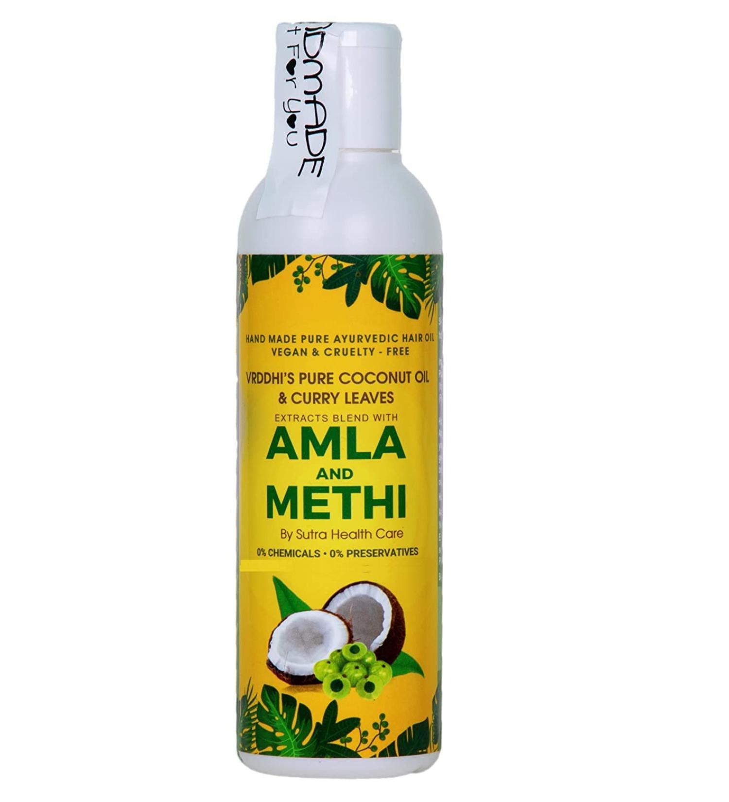  QURA QURA Amla Hair Oil with Methi (fenugreek) and curry leaves to reduce hair loss and rejuvenate hair follicles - Ayurvedic hair growth preservative-free and chemical-free - 100 ml - Buy Online on GoSupps.com