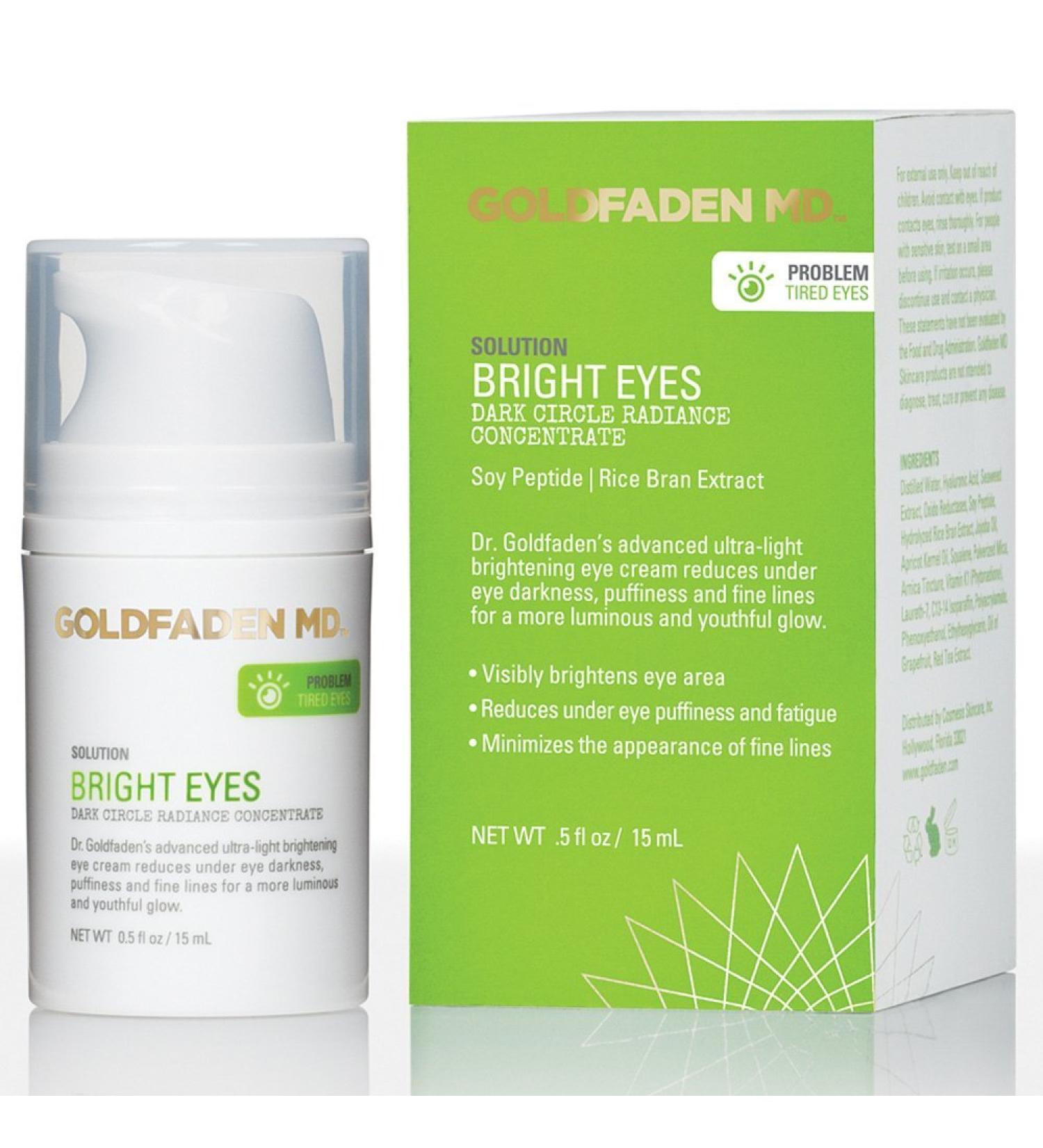 Bright Eyes Dark Circle Concentrate - Brightening Eye Cream with Soy Peptide, Rice Bran Extract & Arnica | Reduce Darkness, Puffiness & Fine Lines for Youthful Glow - 0.5 fl. oz - Buy Online on GoSupps.com