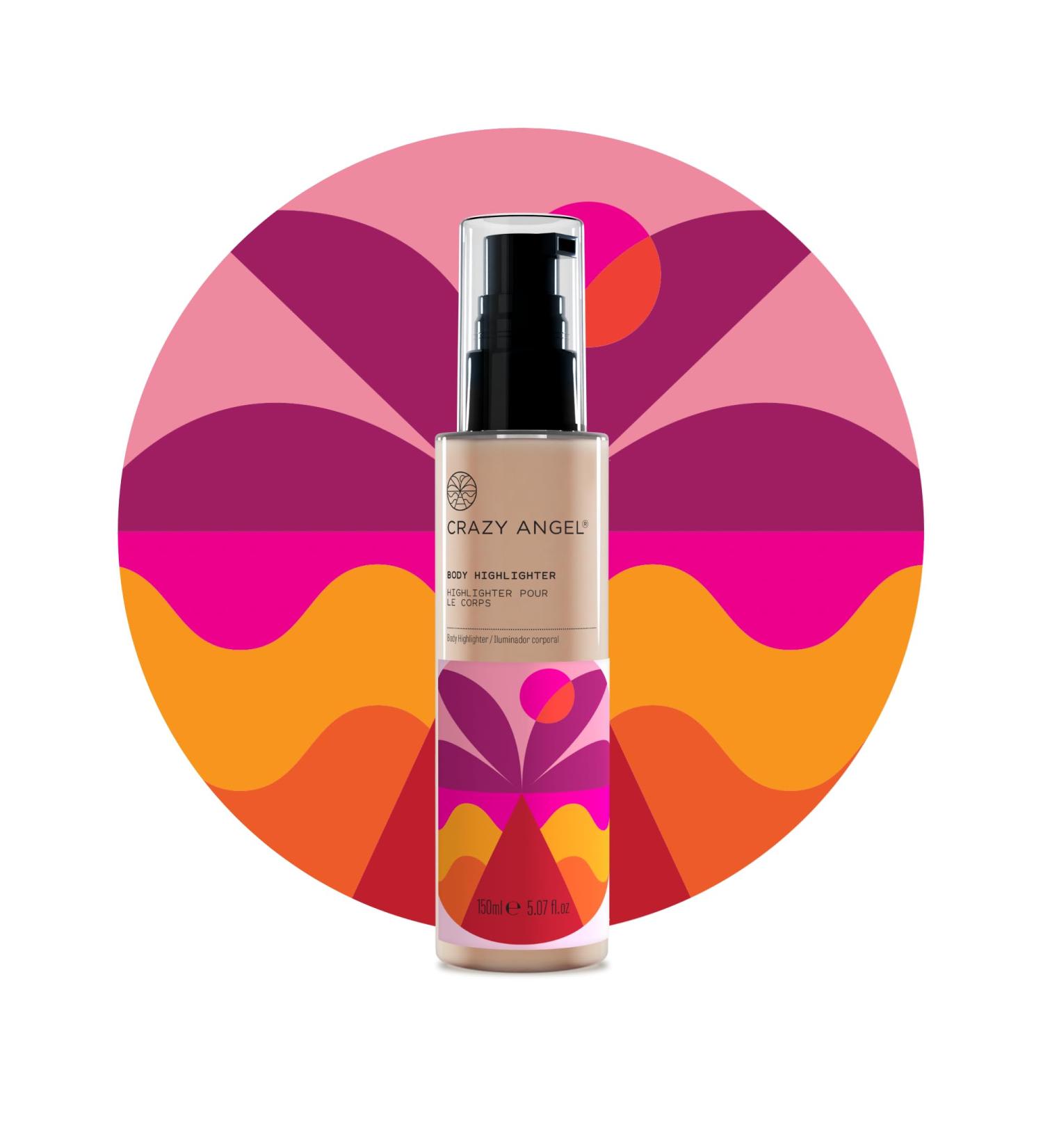 Crazy Angel Vegan Body Highlighter High Gloss Shimmer with Buildable Pigment Splash Resistant Made in the UK 150ml - Buy Online on GoSupps.com