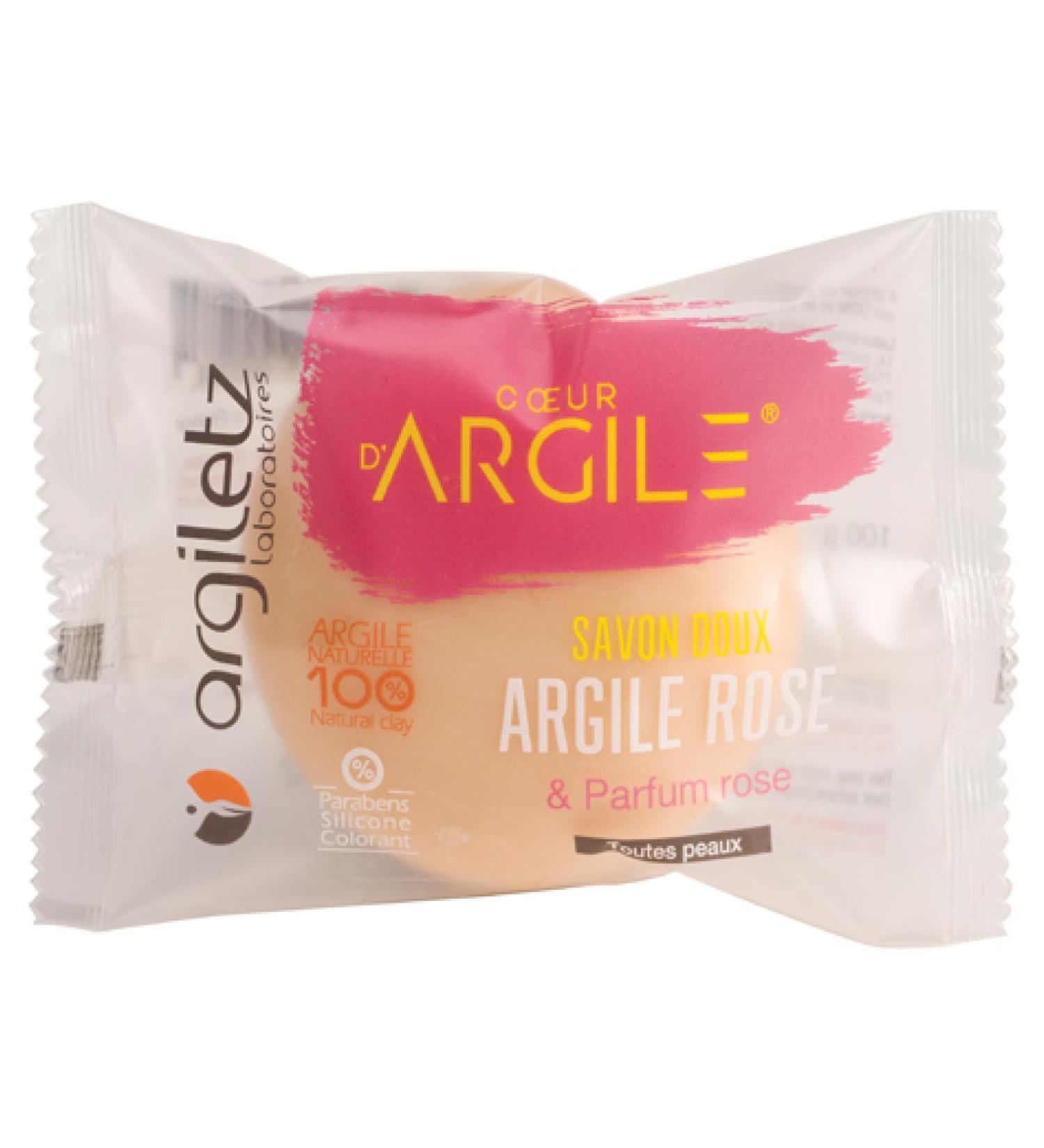 Argiletz - Savon argile rose parfum Rose Bio - Argiletz