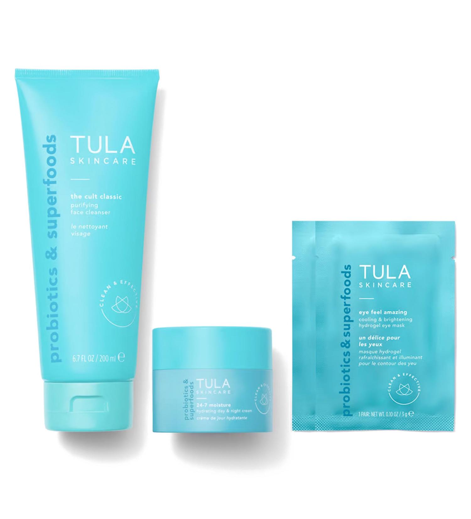 TULA Skin Care All Is Bright Hydration Kit | Cleanser Eye Masks & Moisturizer - Shop Internationally - Buy Online on GoSupps.com