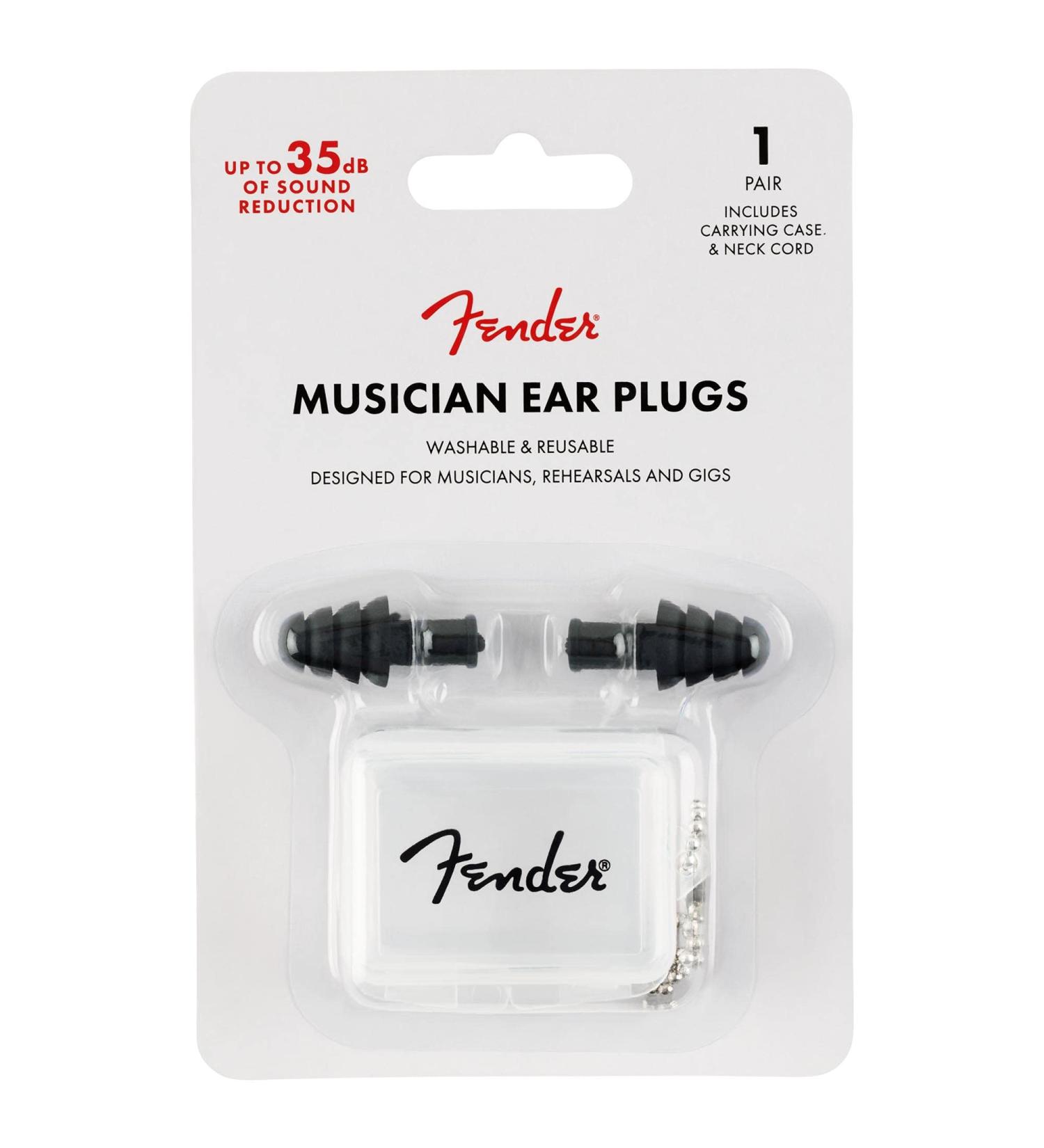 Fender Musician Series Black Ear Plugs - Noise Reduction for Musicians - Buy Online on GoSupps.com