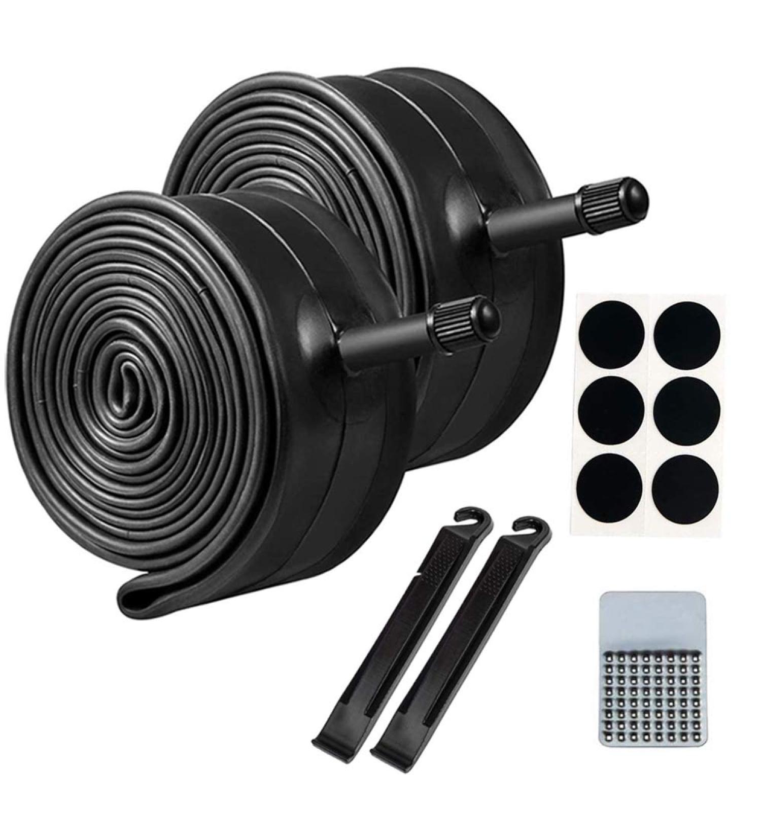 Vitog Bike Tube 26 x 1.95 with Schrader Valve, Tire Levers, Patches | 32mm Standard Bicycle Tube for 26 Inch Tires - Buy Online on GoSupps.com