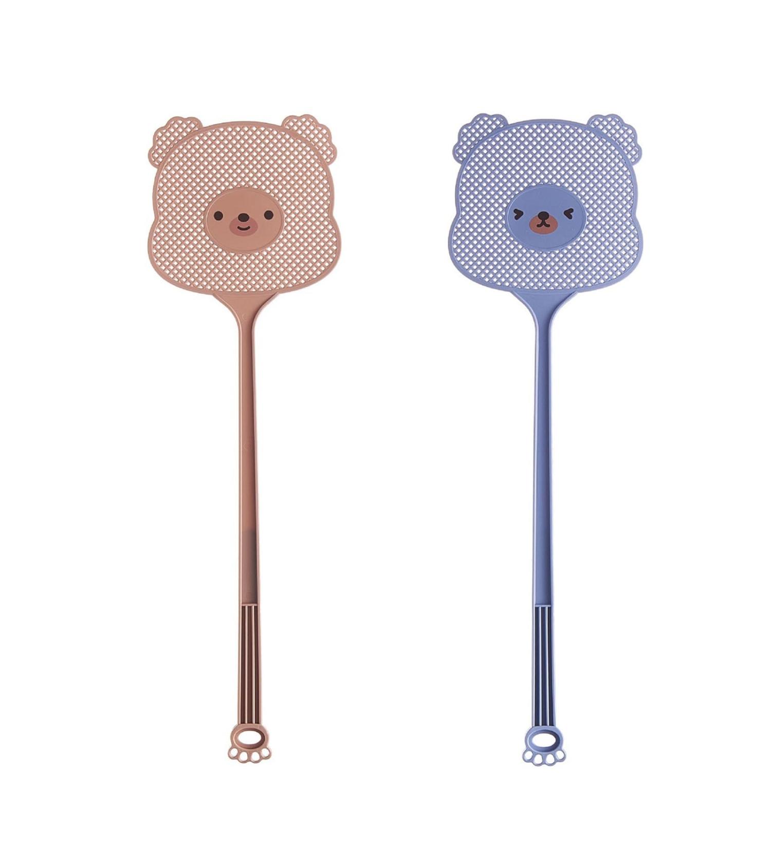 BAMFY Fly Swatter Manual 2 Pcs Durable Plastic Fly Swat Set with Long Handle Fly Swatters for Kitchen Home Indoor Outdoor - Buy Online on GoSupps.com