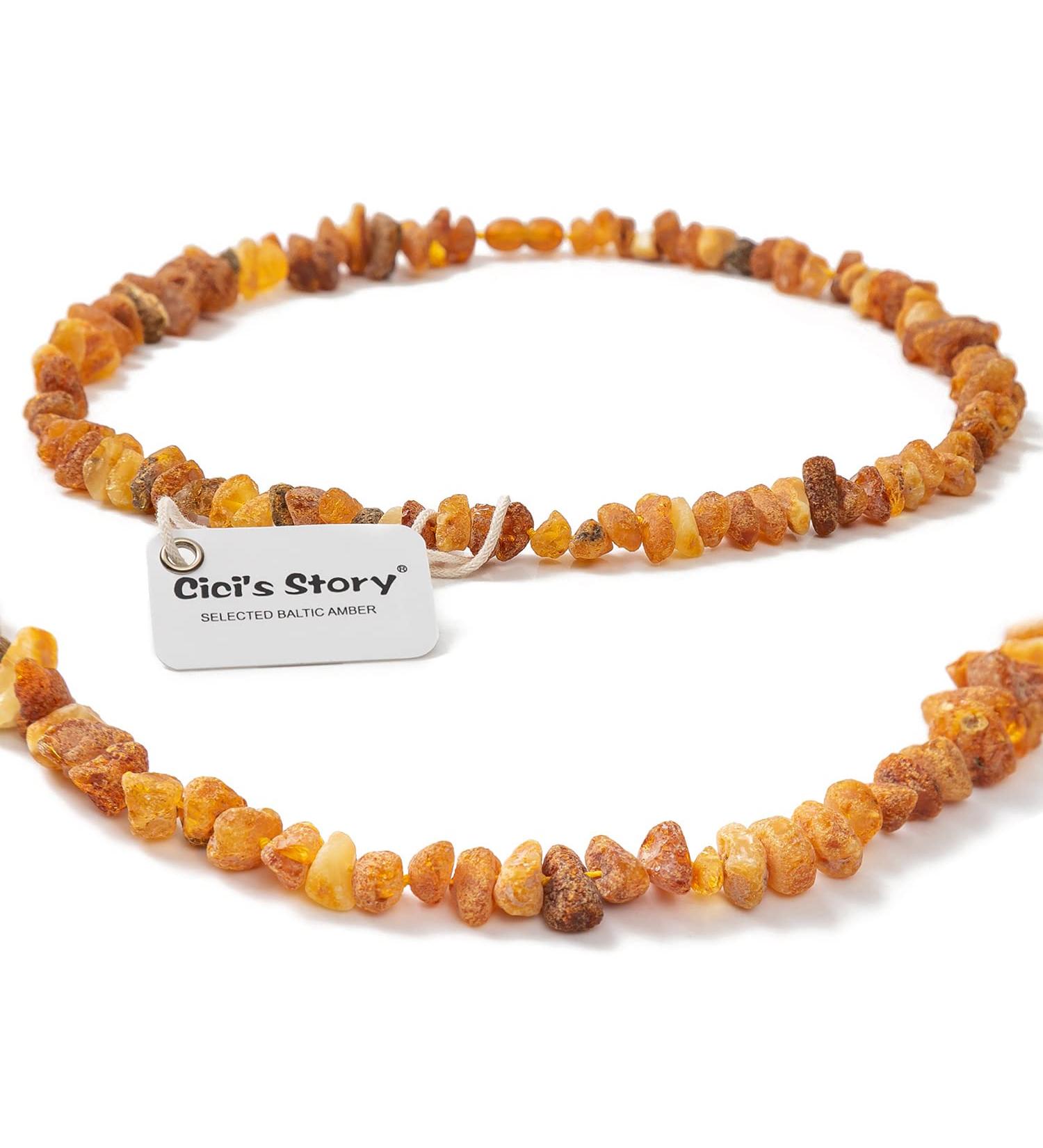 Premium 41cm Amber Collar for Dogs & Cats - Certified Baltic Raw Amber - International Shipping Available - Buy Online on GoSupps.com