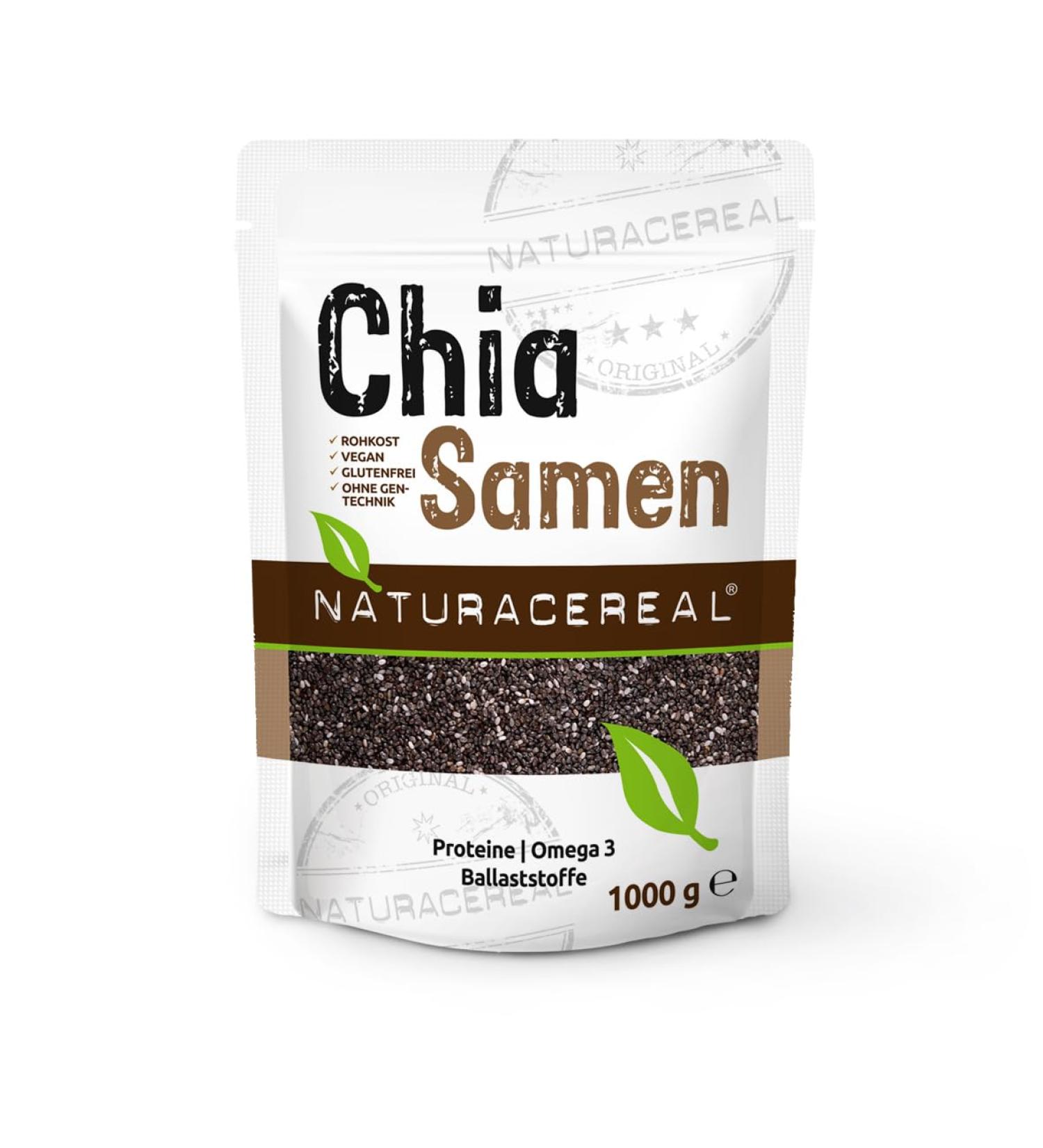 Naturacereal Chia Seeds 1kg - Premium Quality Superfood for Health & Wellness | Fast International Shipping - Buy Online on GoSupps.com