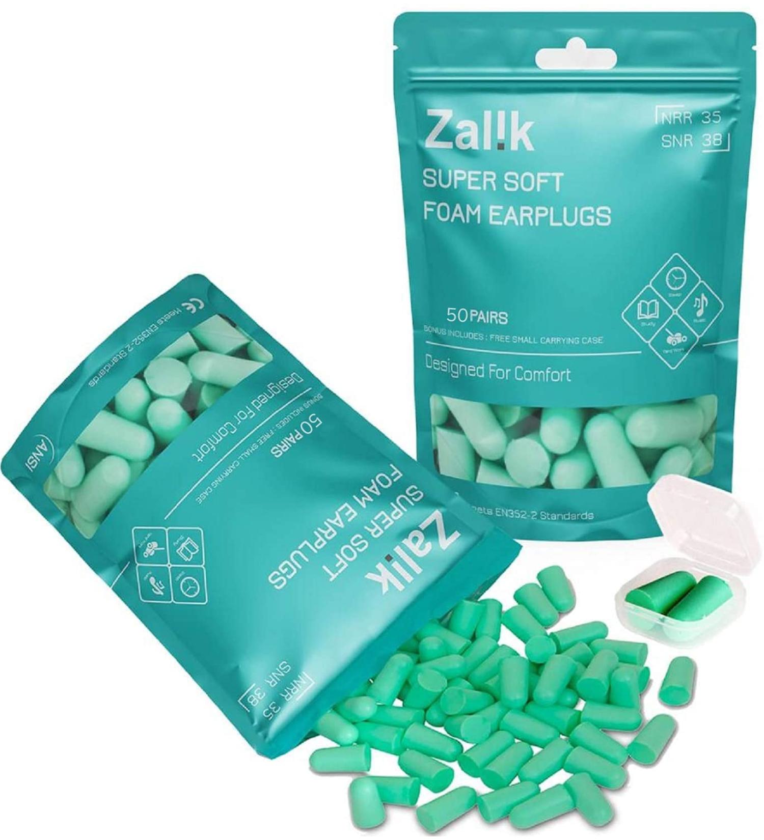 (50 Pair) Reusable Soft Foam Earplugs for Sleeping, Concerts, Travel - 35dB Highest NRR - Buy Online on GoSupps.com