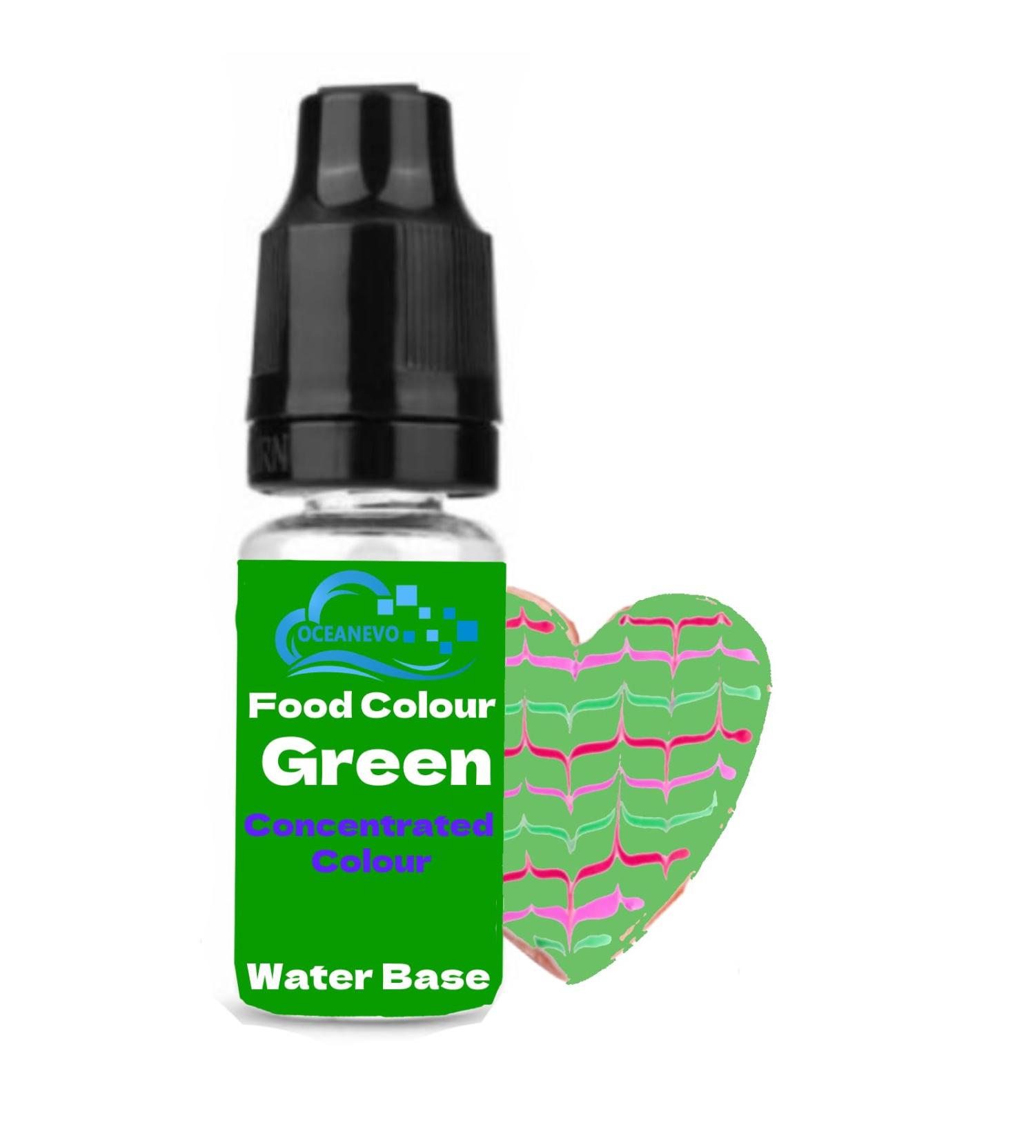 oceanevo Food Colouring - Liquid Concentrated Food Colours for Ice-cream Fondant Cake Icing & Decorating Baking Edible Food Grade Dye Droplets (Green 1 Litre) Green 10 ml (Pack of 1) - Buy Online on GoSupps.com
