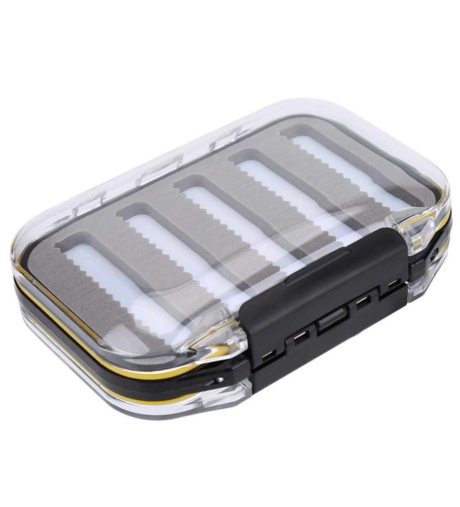 Weiyirot Portable Small Lure Box - Plastic Fishing Lures Holder with Foam Pad - Black Zigzag Design - Buy Online on GoSupps.com