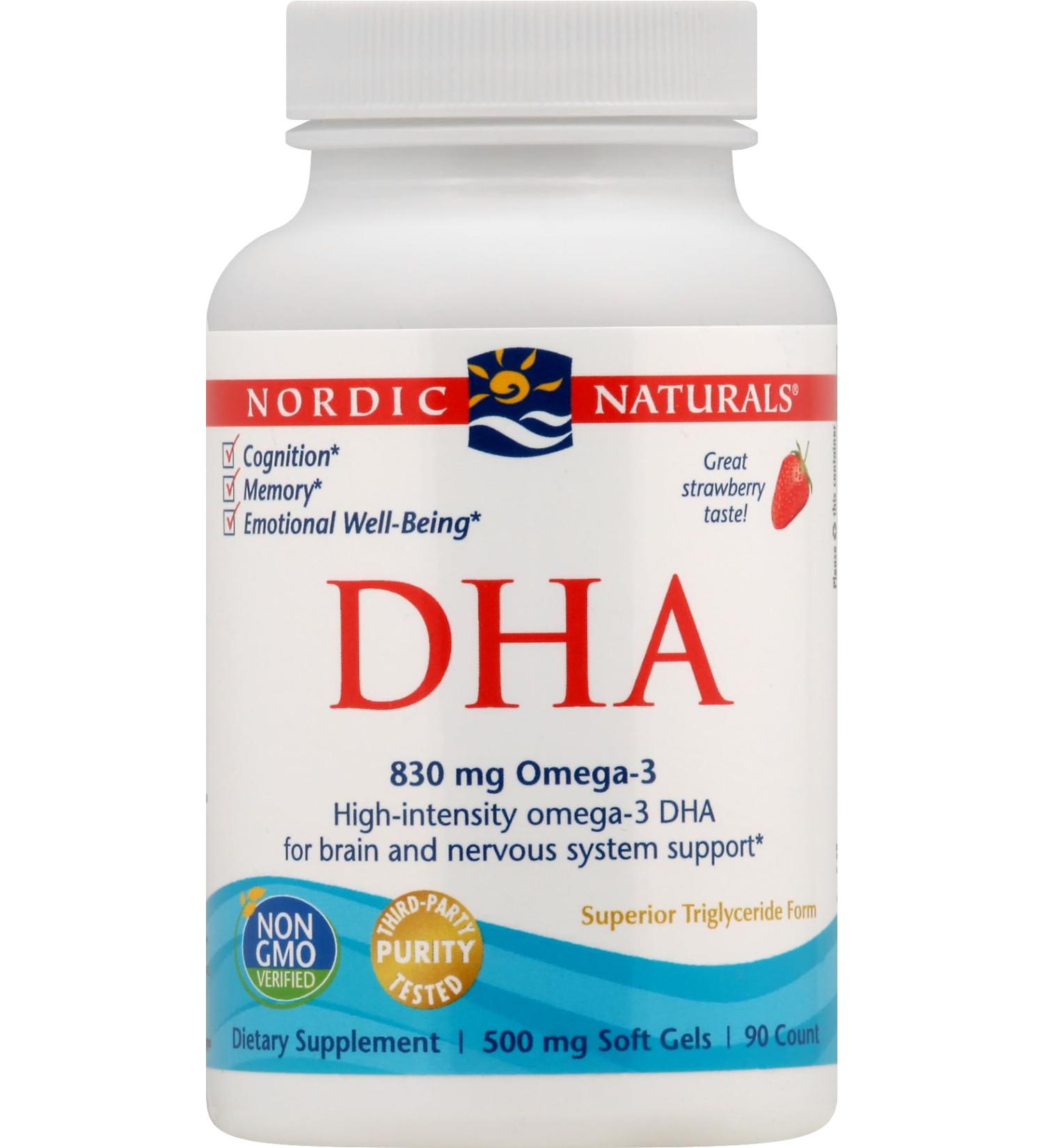 Nordic Naturals - DHA Brain and Nervous System Support 90 Soft Gels 90 Count (Pack of 1)